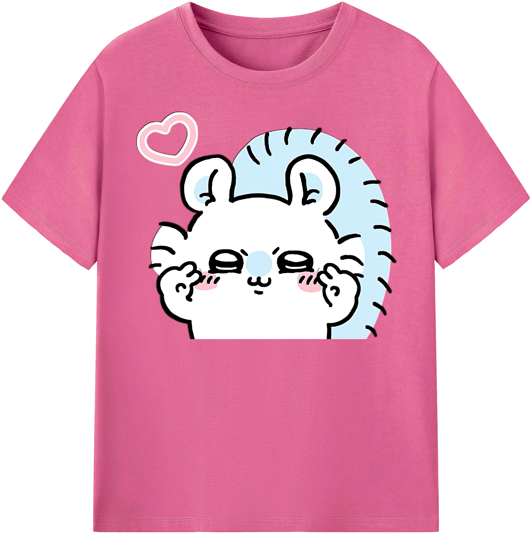 （画像用） ちいかわ モモンガ Chii-kawa Momonga レディースカジュアルプリントTシャツ（綿100％）