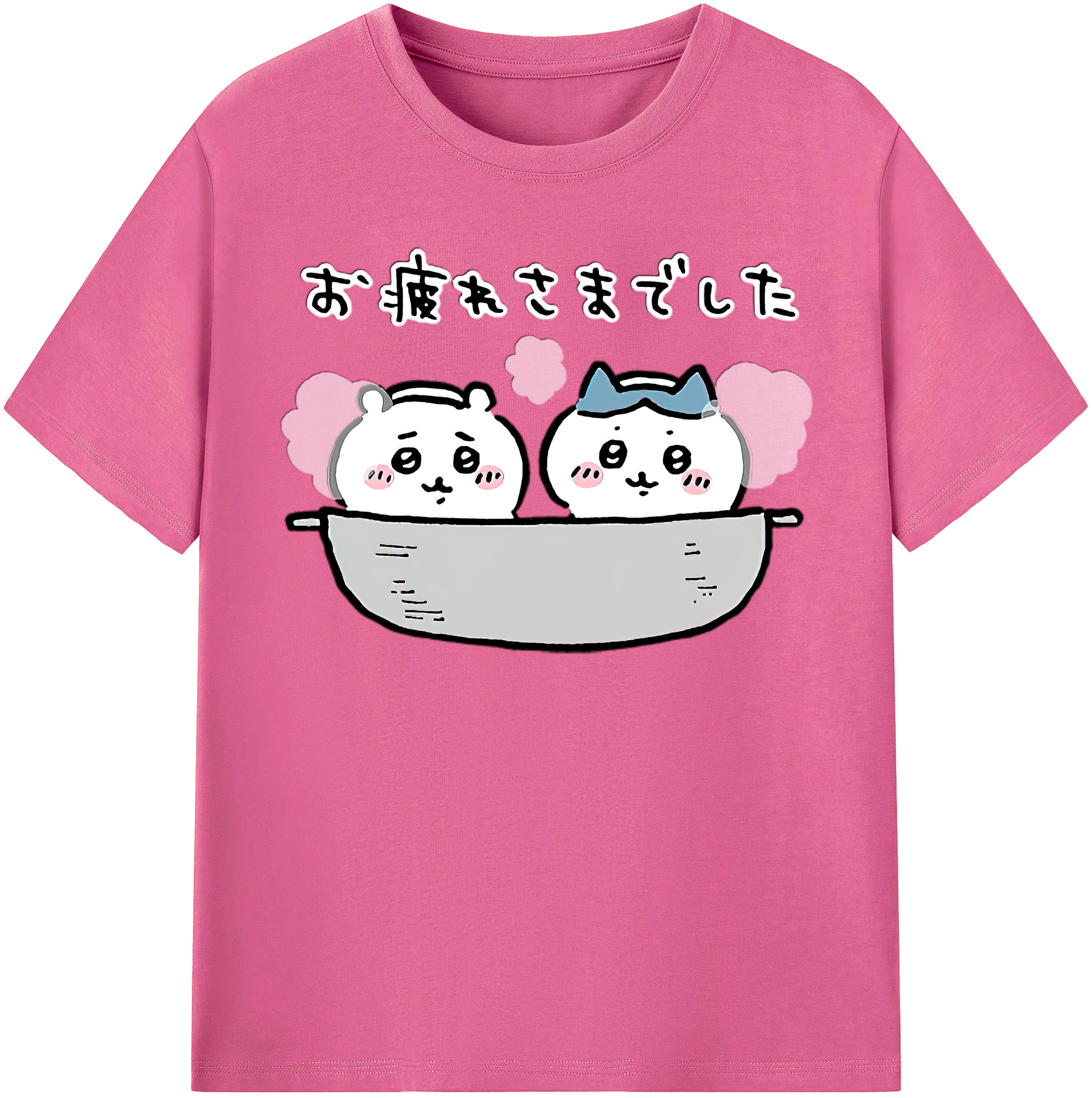 （画像用） ちいかわ ハチワレ Chii-kawa hachiware レディースカジュアルプリントTシャツ（綿100％）