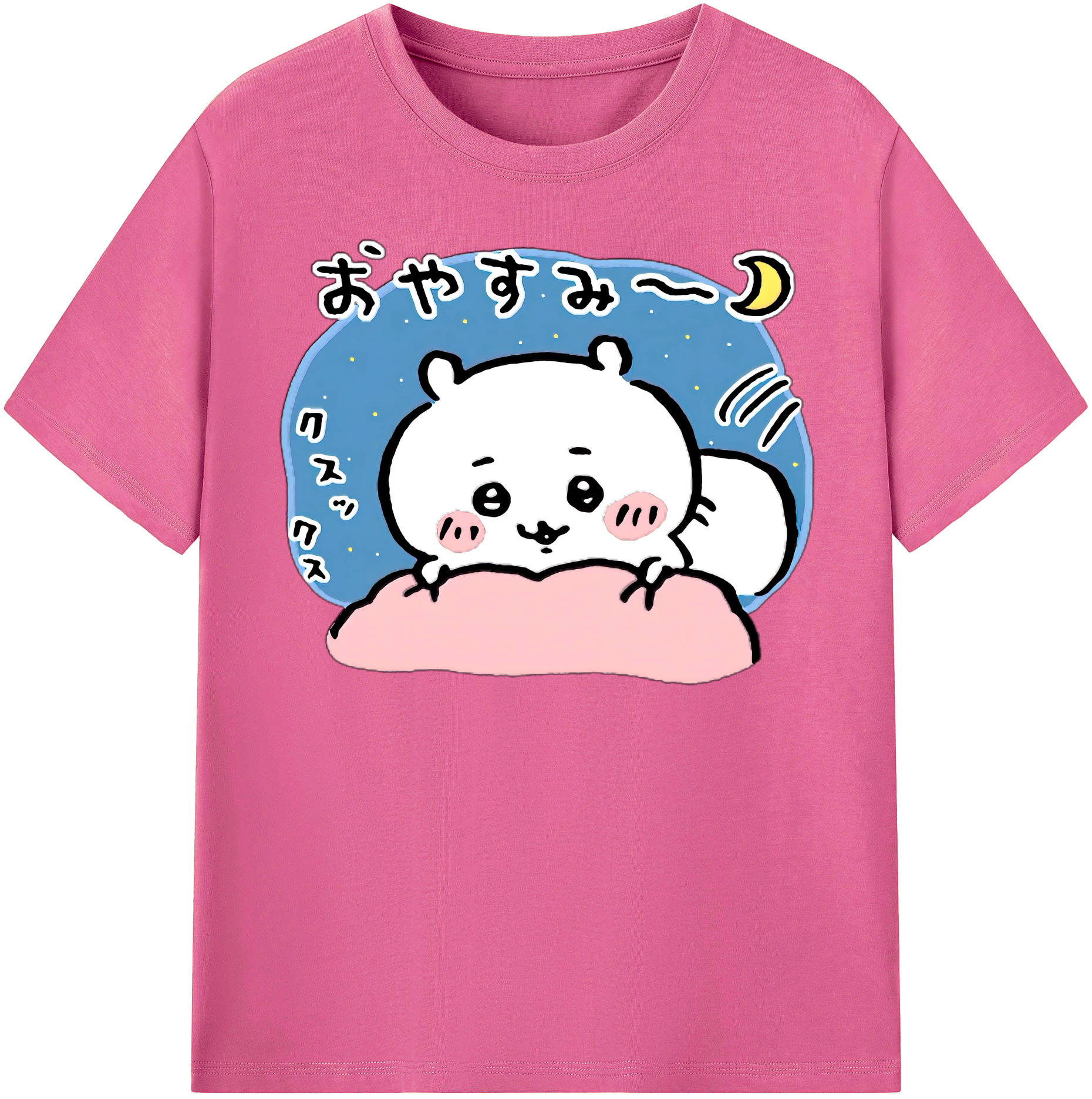 （画像用） ちいかわ ちいかわ Chii-kawa chiikawa レディースカジュアルプリントTシャツ（綿100％）