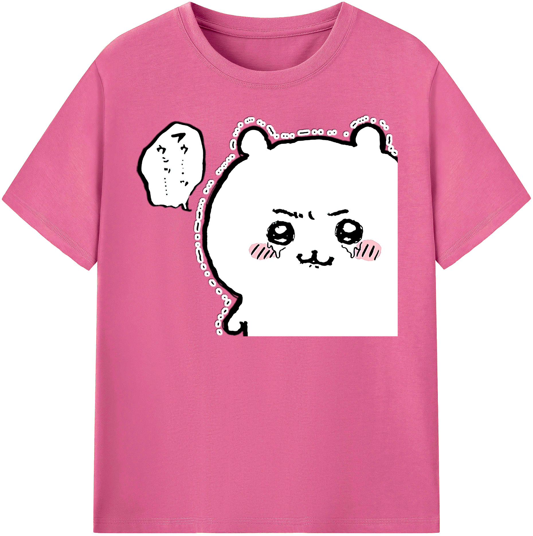 （画像用） ちいかわ ちいかわ Chii-kawa chiikawa レディースカジュアルプリントTシャツ（綿100％）