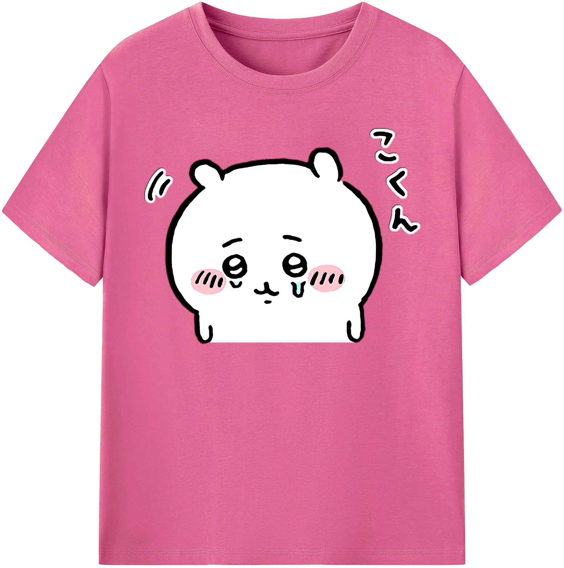 （画像用） ちいかわ ちいかわ Chii-kawa chiikawa レディースカジュアルプリントTシャツ（綿100％）