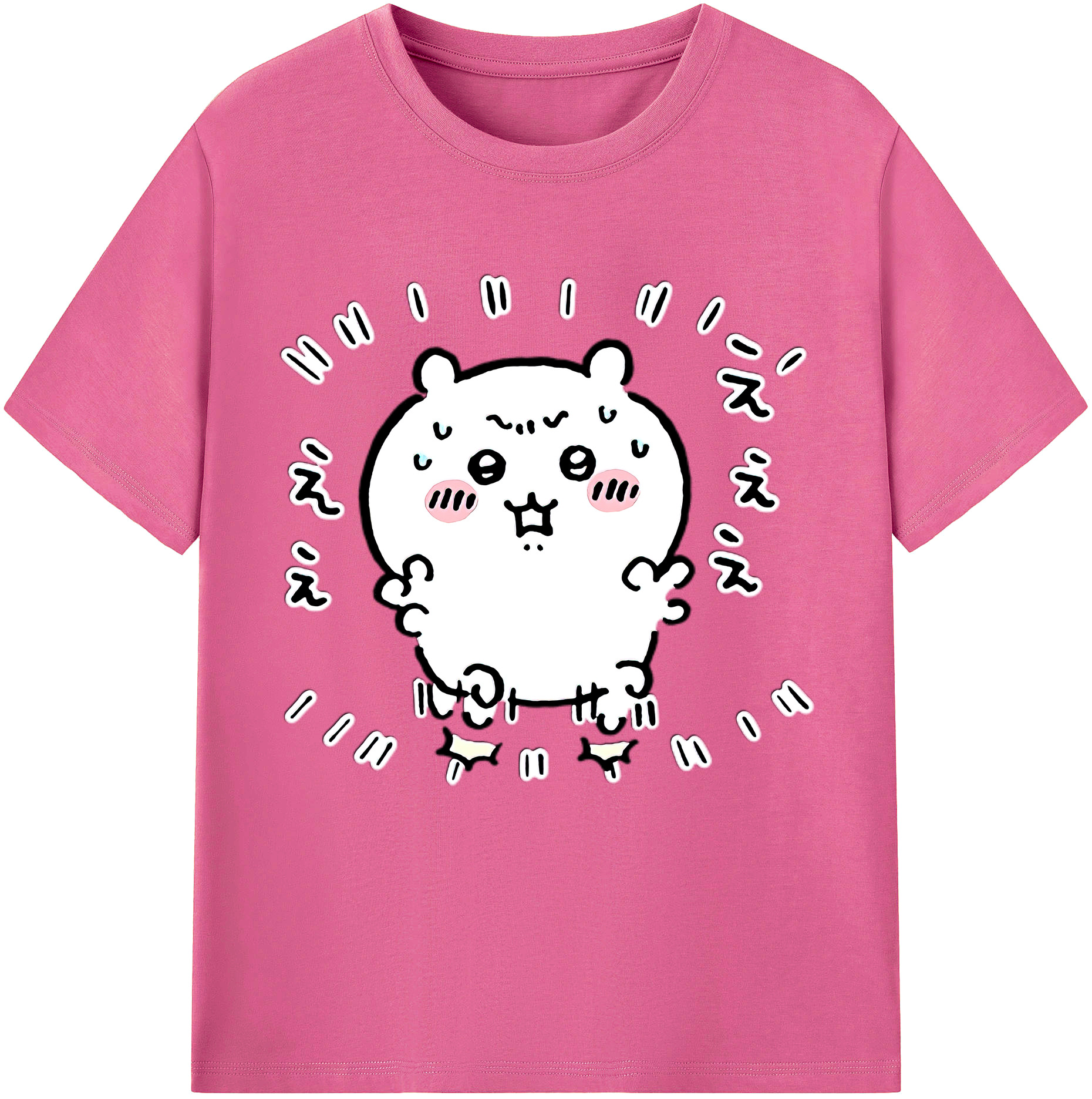 （画像用） ちいかわ ちいかわ Chii-kawa chiikawa レディースカジュアルプリントTシャツ（綿100％）