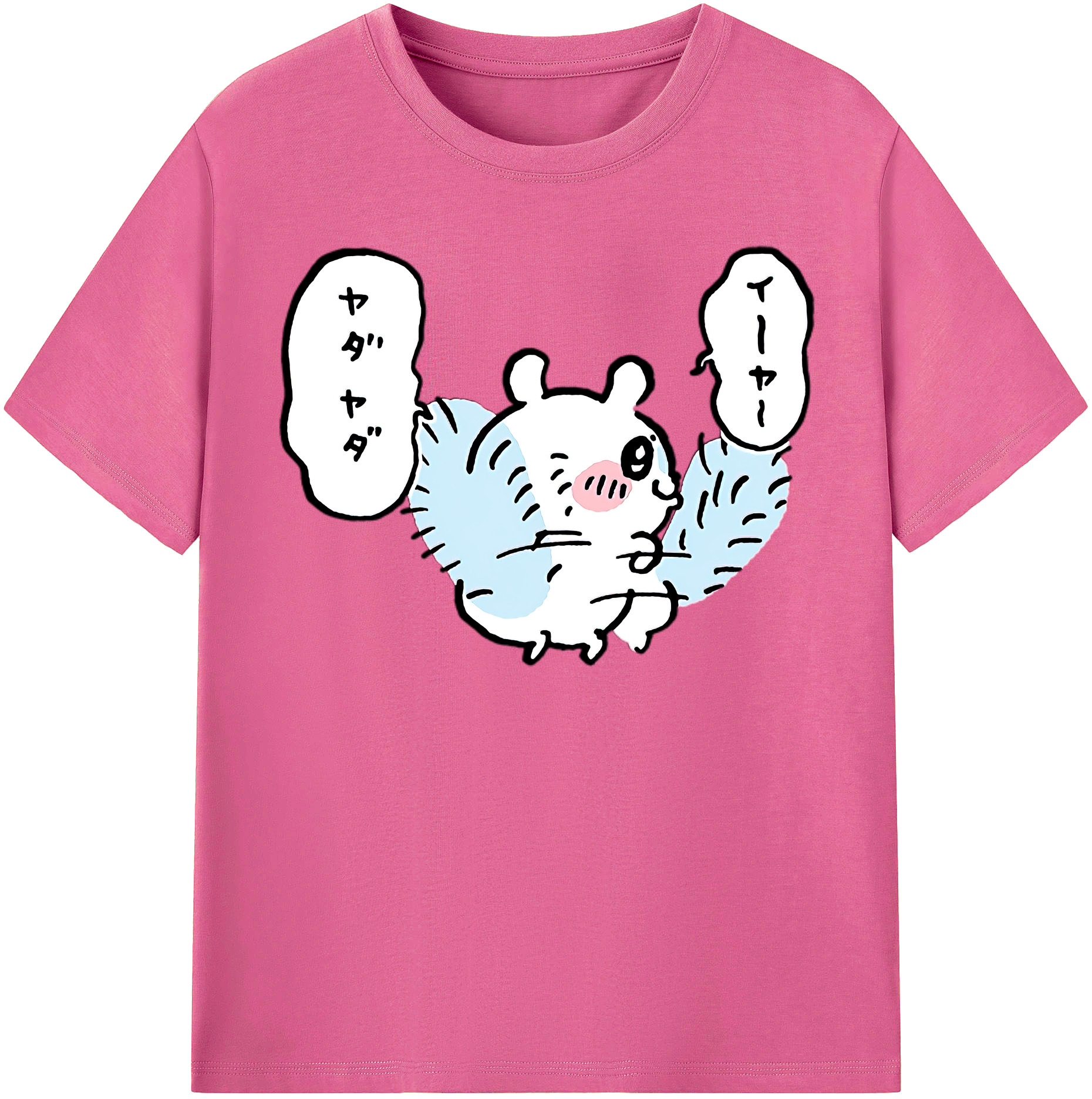 （画像用） ちいかわ モモンガ Chii-kawa Momonga レディースカジュアルプリントTシャツ（綿100％）