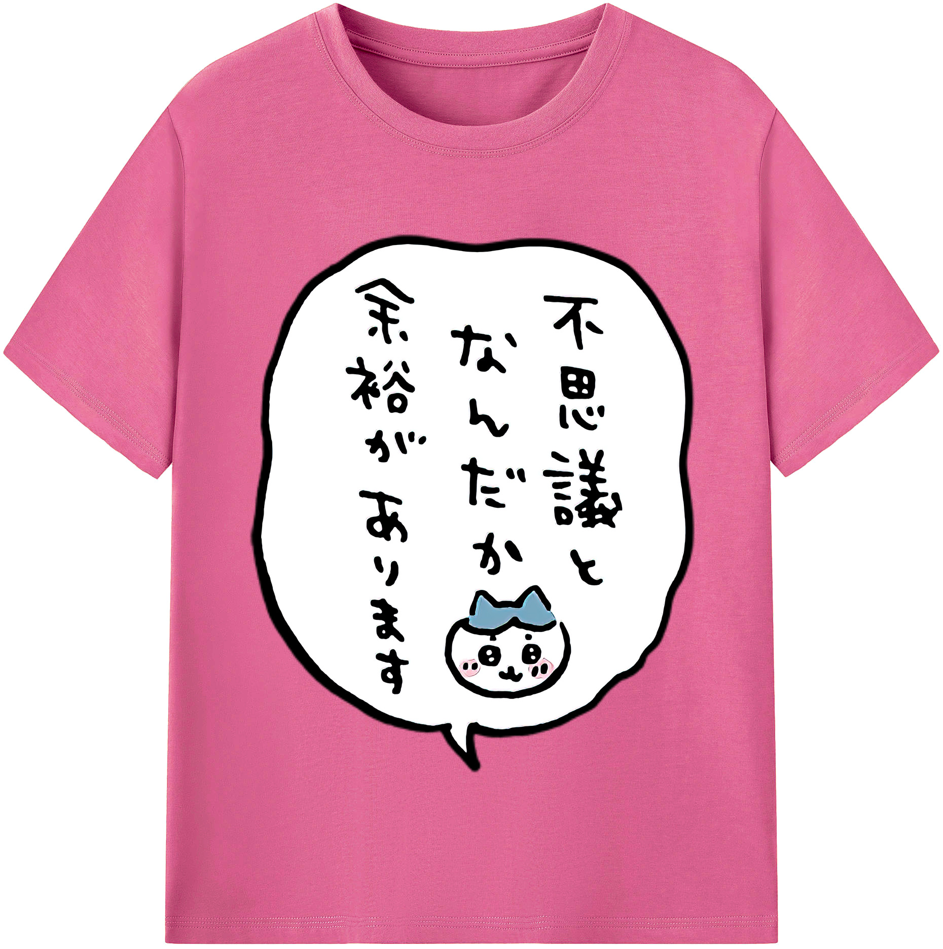 （画像用） ちいかわ ハチワレ Chii-kawa hachiware レディースカジュアルプリントTシャツ（綿100％）