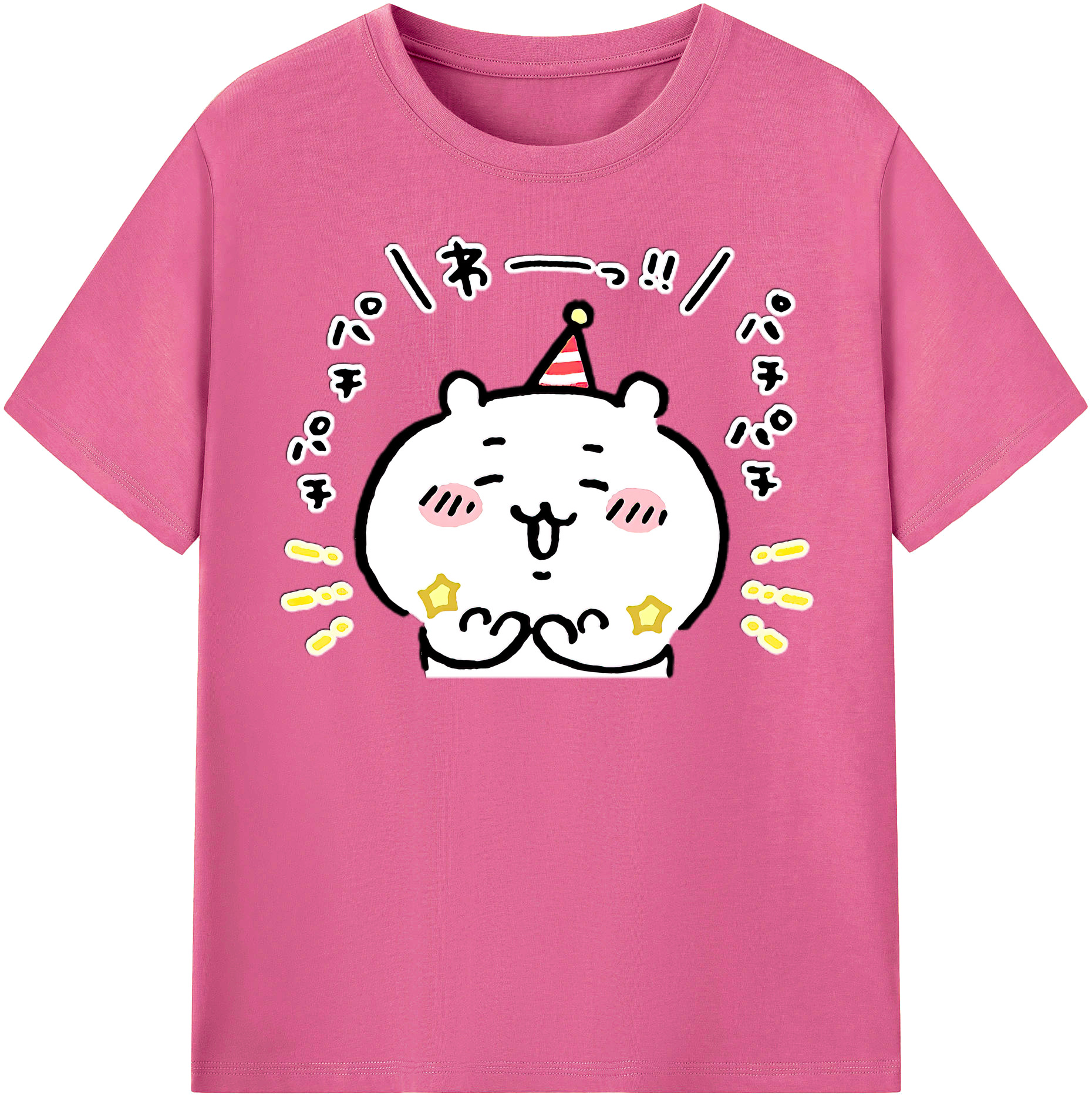 （画像用） ちいかわ ちいかわ Chii-kawa chiikawa レディースカジュアルプリントTシャツ（綿100％）