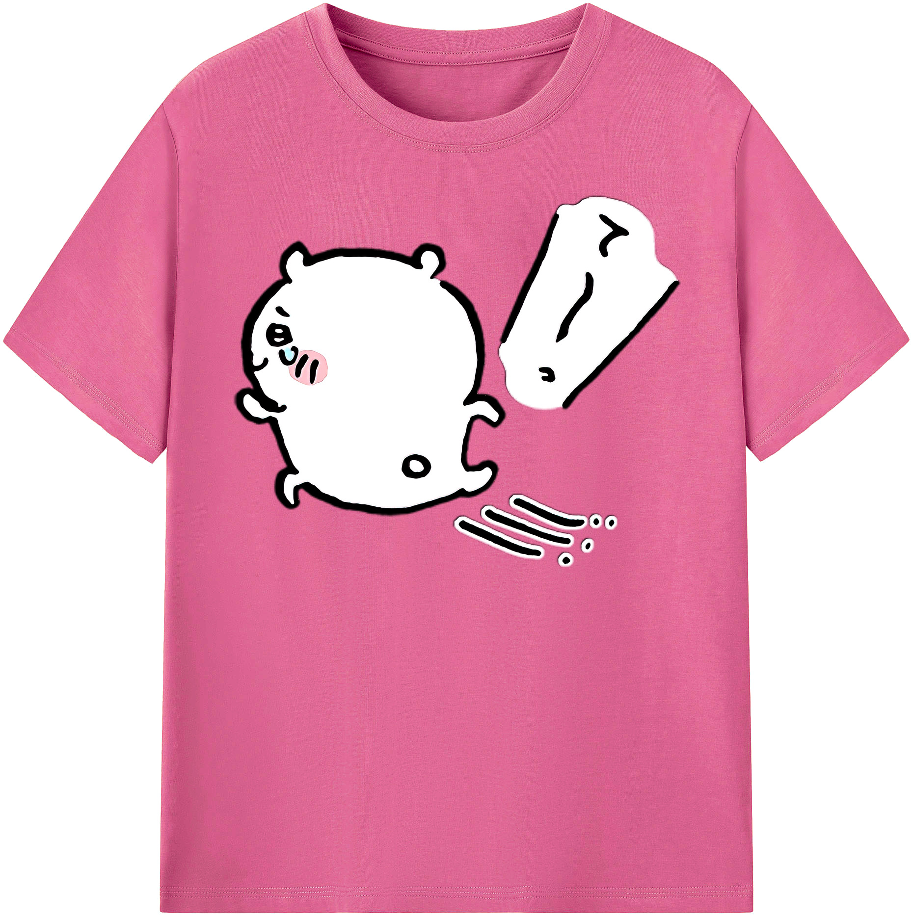 （画像用） ちいかわ ちいかわ Chii-kawa chiikawa レディースカジュアルプリントTシャツ（綿100％）