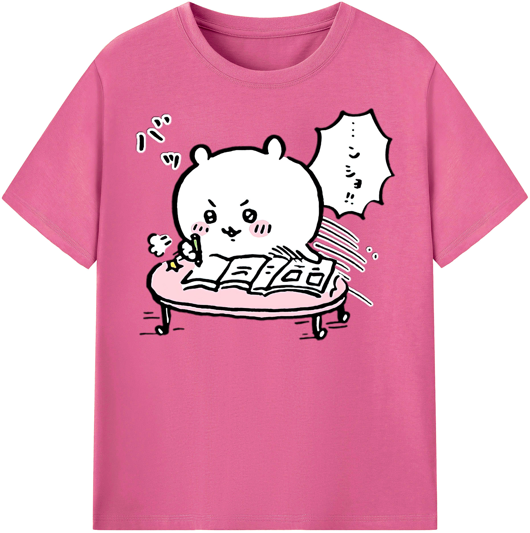 （画像用） ちいかわ ちいかわ Chii-kawa chiikawa レディースカジュアルプリントTシャツ（綿100％）