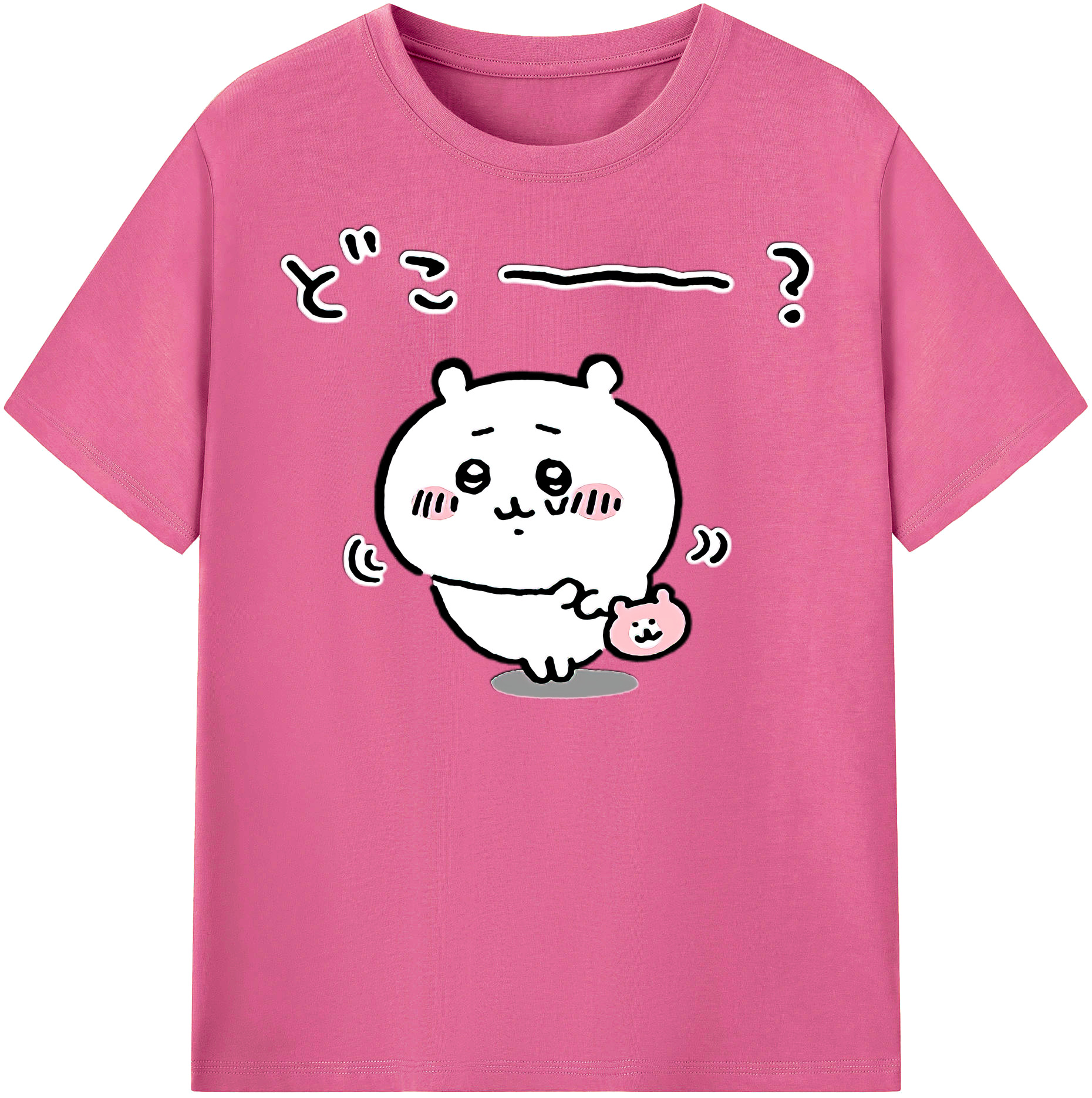 （画像用） ちいかわ ちいかわ Chii-kawa chiikawa レディースカジュアルプリントTシャツ（綿100％）