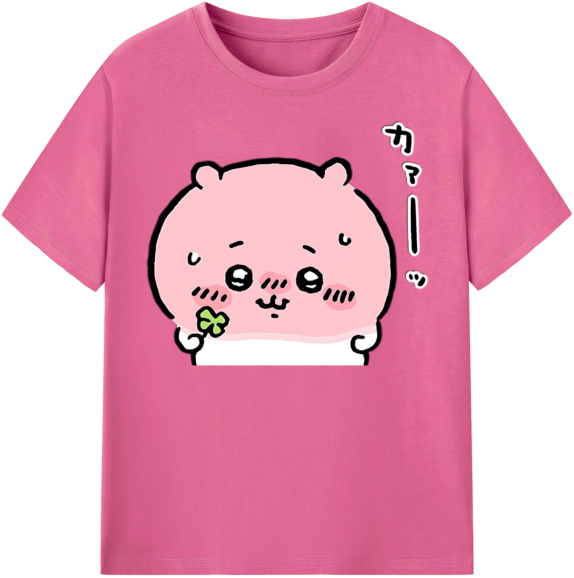 （画像用） ちいかわ ちいかわ Chii-kawa chiikawa レディースカジュアルプリントTシャツ（綿100％）