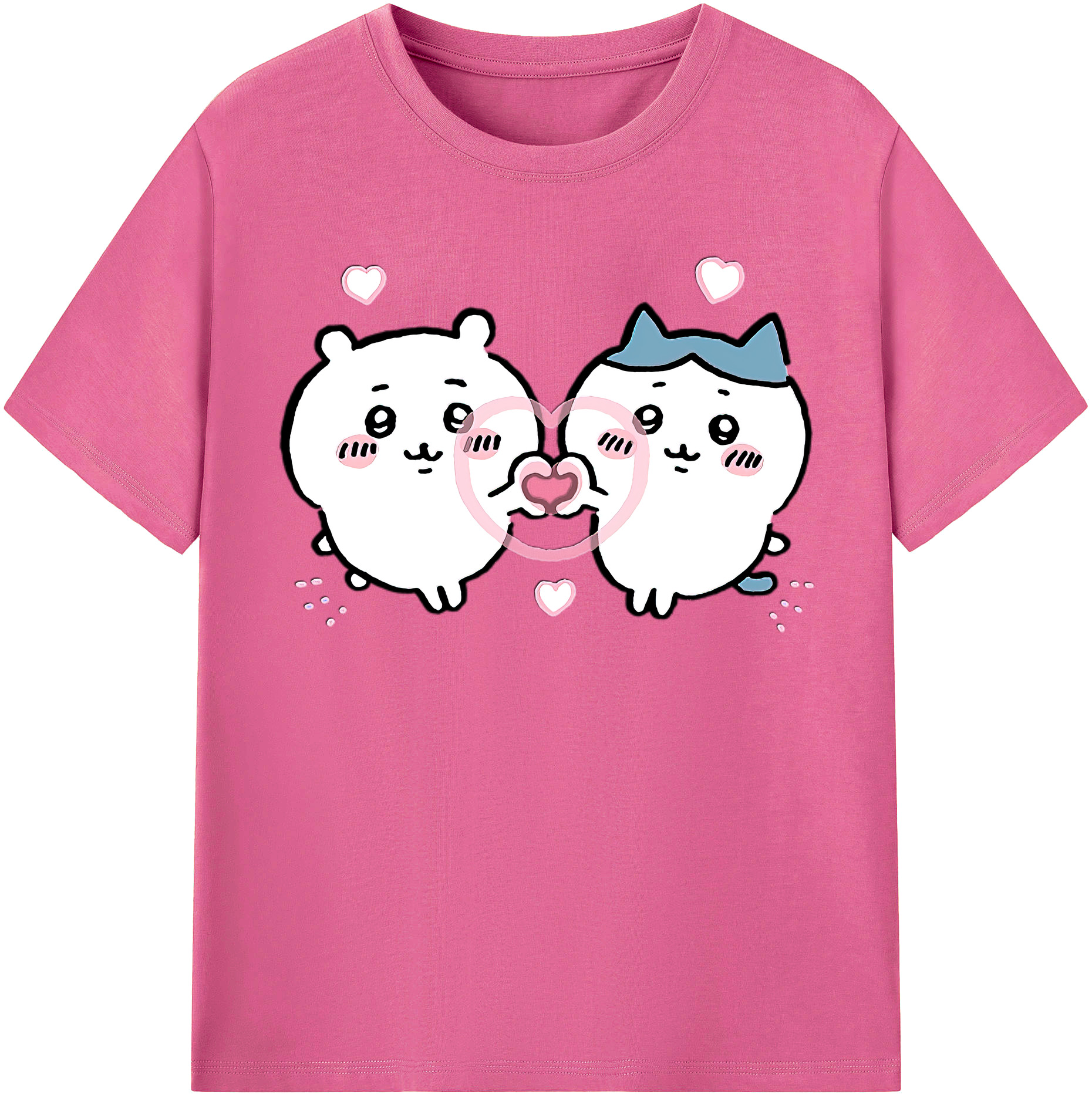 （画像用） ちいかわ ちいかわ Chii-kawa chiikawa レディースカジュアルプリントTシャツ（綿100％）