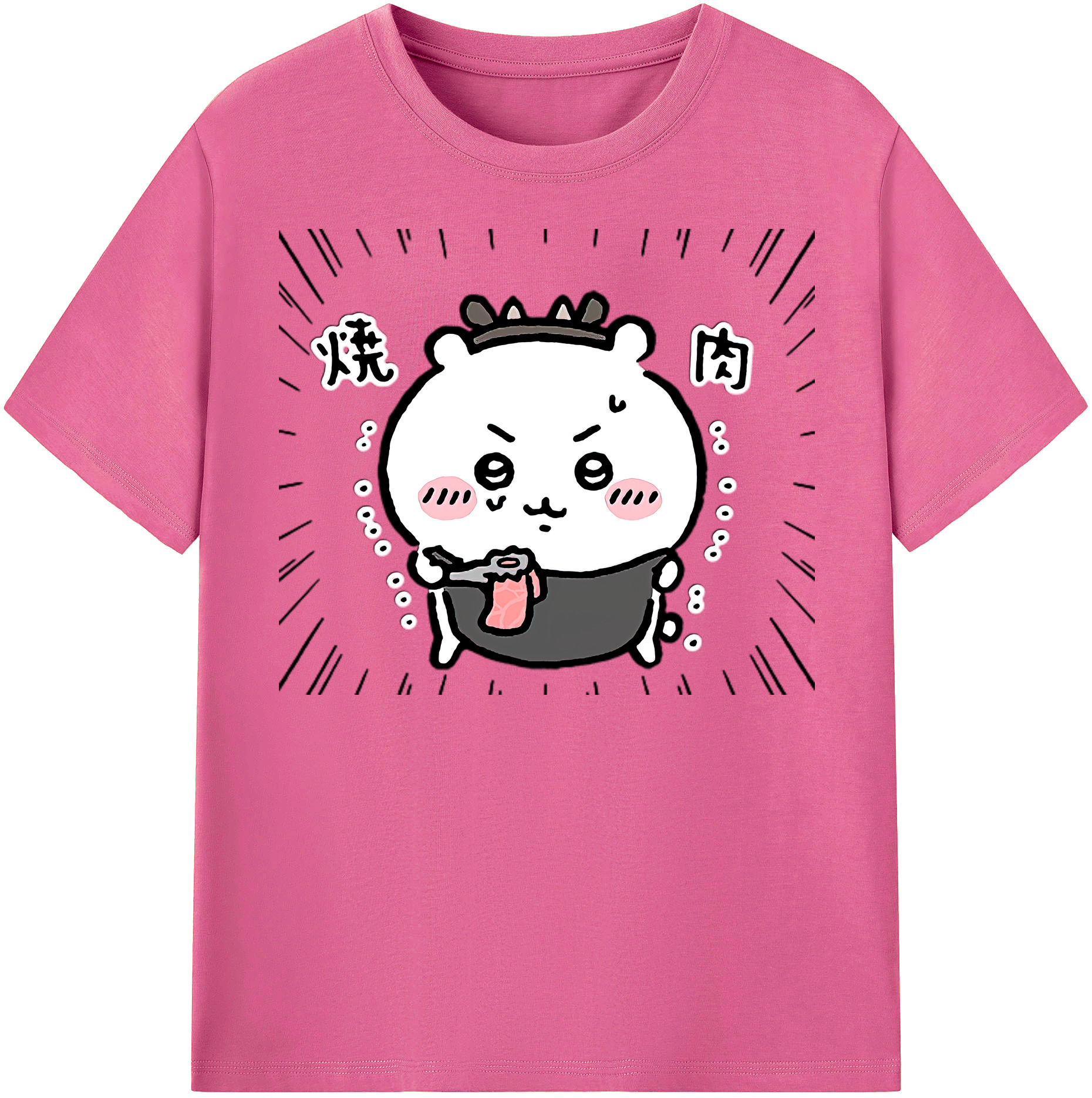 （画像用） ちいかわ ちいかわ Chii-kawa chiikawa レディースカジュアルプリントTシャツ（綿100％）