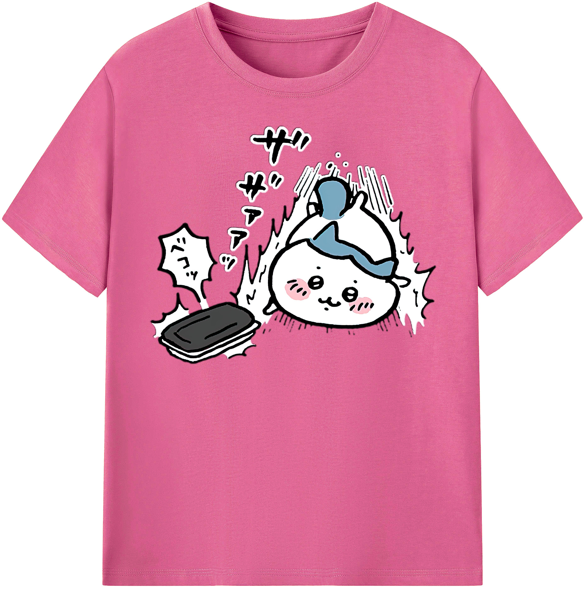 （画像用） ちいかわ ハチワレ Chii-kawa hachiware レディースカジュアルプリントTシャツ（綿100％）