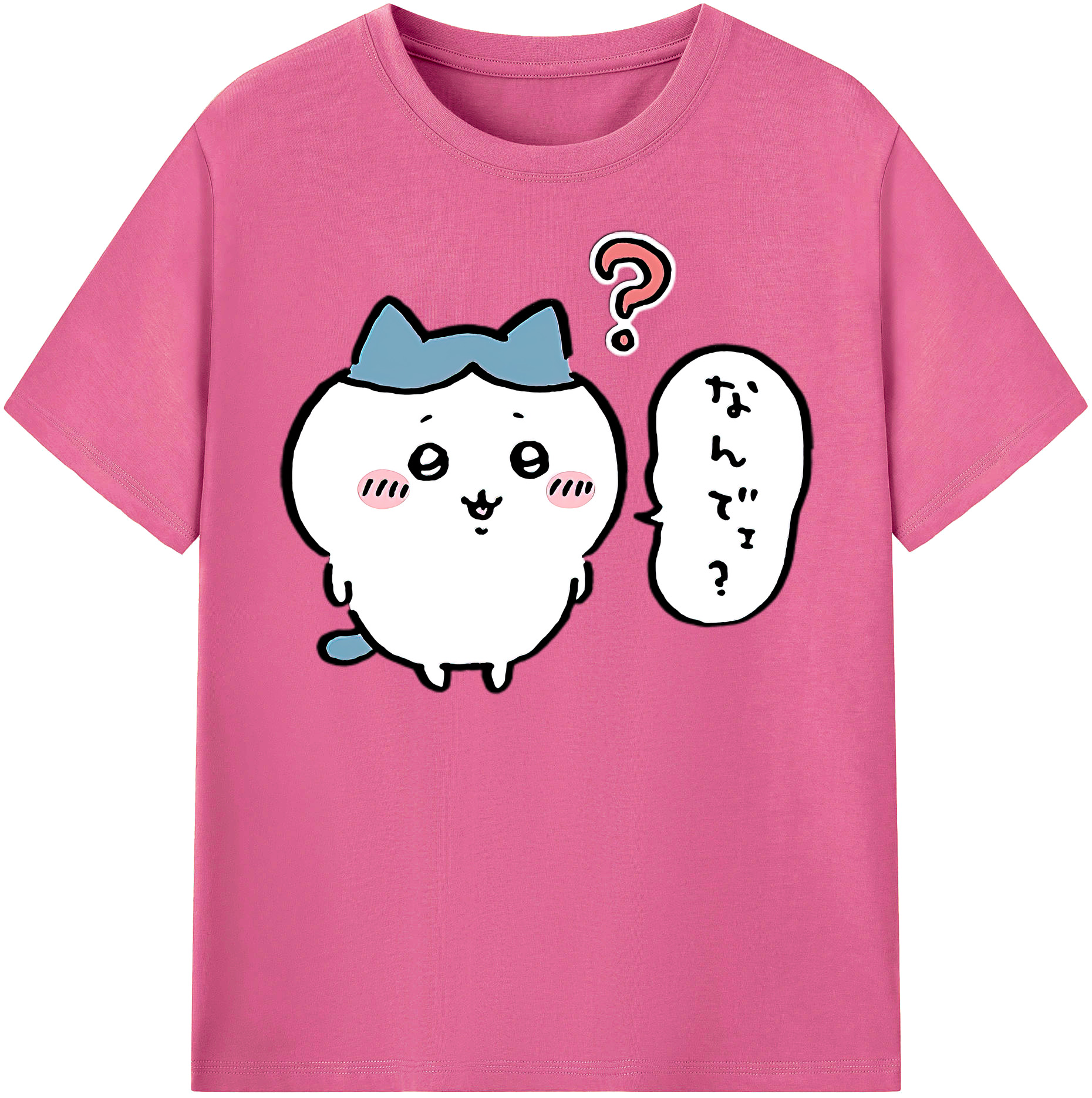 （画像用） ちいかわ ハチワレ Chii-kawa hachiware レディースカジュアルプリントTシャツ（綿100％）