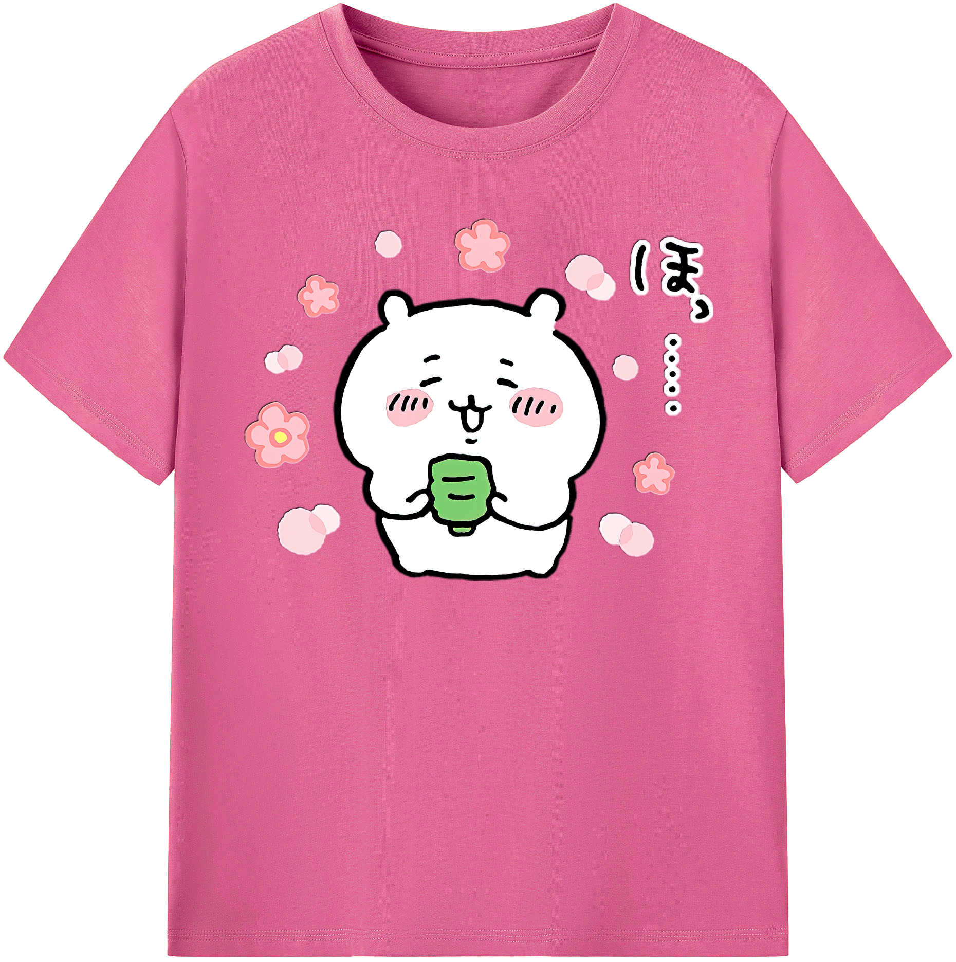（画像用） ちいかわ ちいかわ Chii-kawa chiikawa レディースカジュアルプリントTシャツ（綿100％）