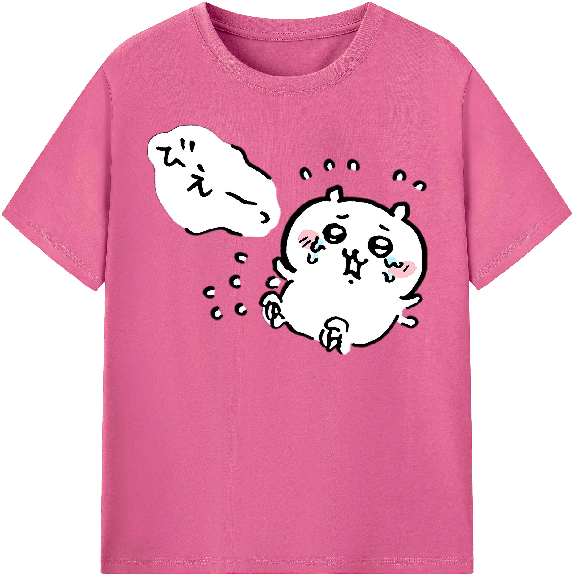 （画像用） ちいかわ ちいかわ Chii-kawa chiikawa レディースカジュアルプリントTシャツ（綿100％）