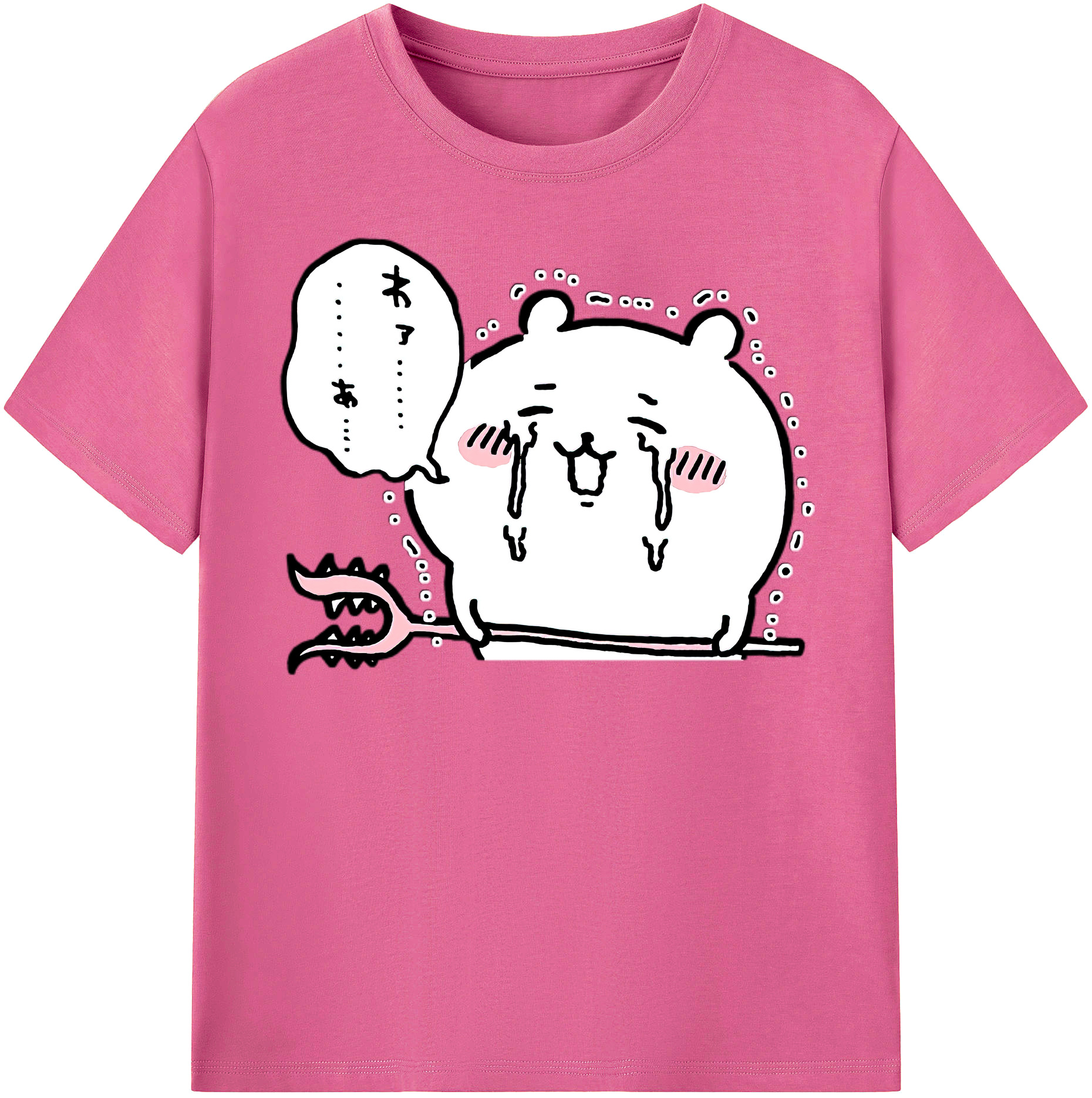 （画像用） ちいかわ ちいかわ Chii-kawa chiikawa レディースカジュアルプリントTシャツ（綿100％）