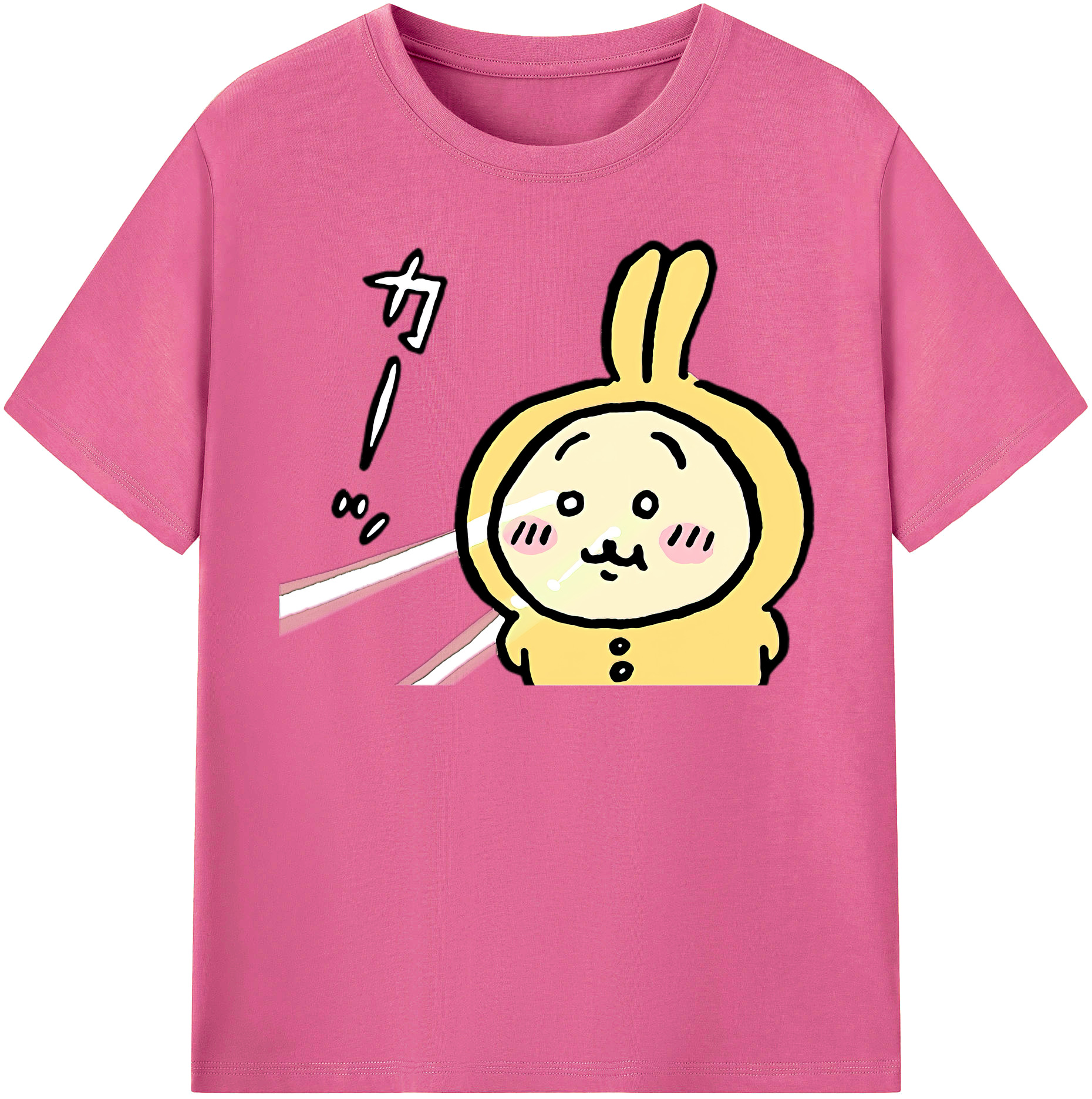 （画像用） ちいかわ うさぎ Chii-kawa usagi レディースカジュアルプリントTシャツ（綿100％）