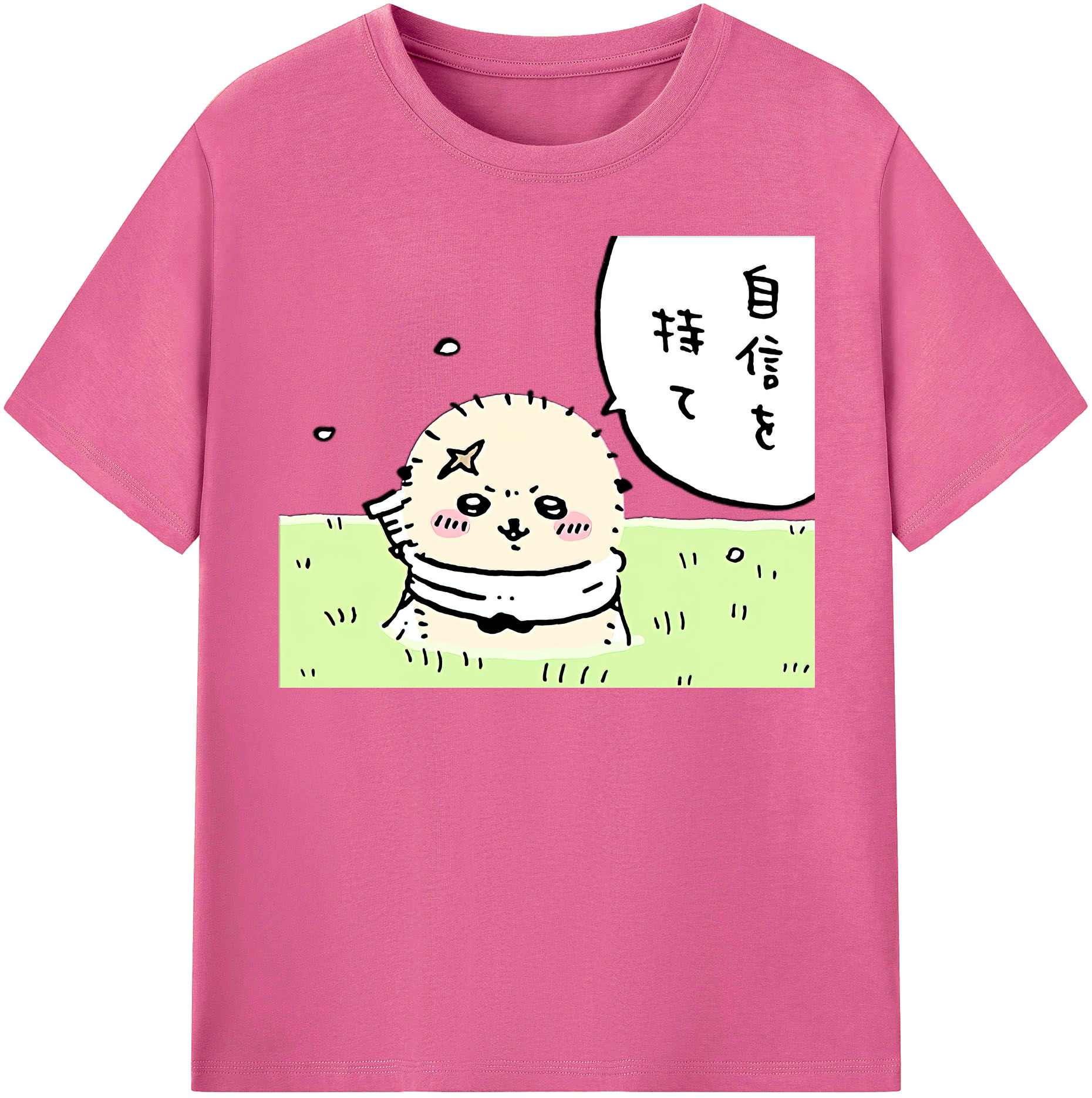 （画像用） ちいかわ ラッコ Chii-kawa Sea otter レディースカジュアルプリントTシャツ（綿100％）