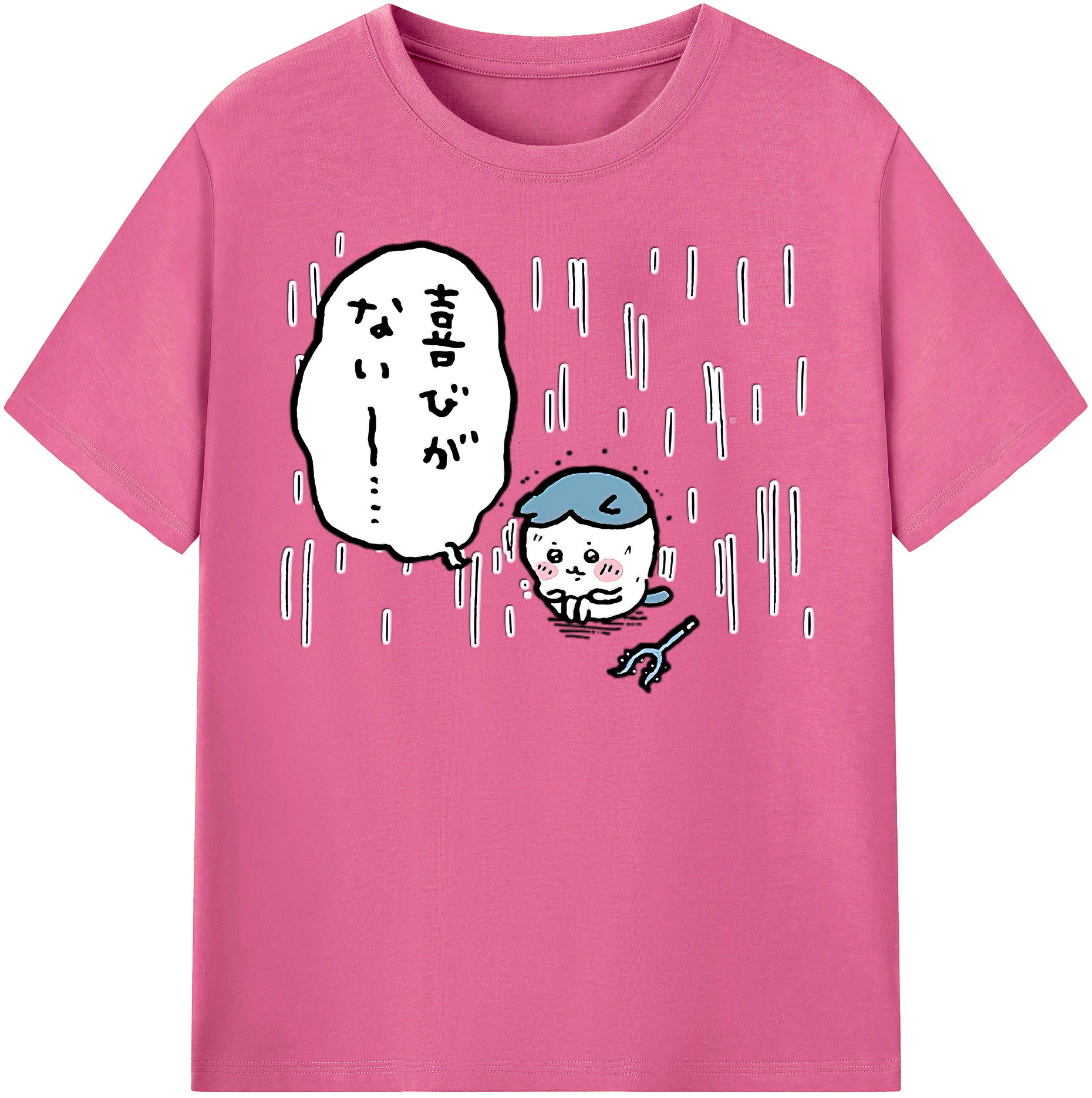 （画像用） ちいかわ ハチワレ Chii-kawa hachiware レディースカジュアルプリントTシャツ（綿100％）