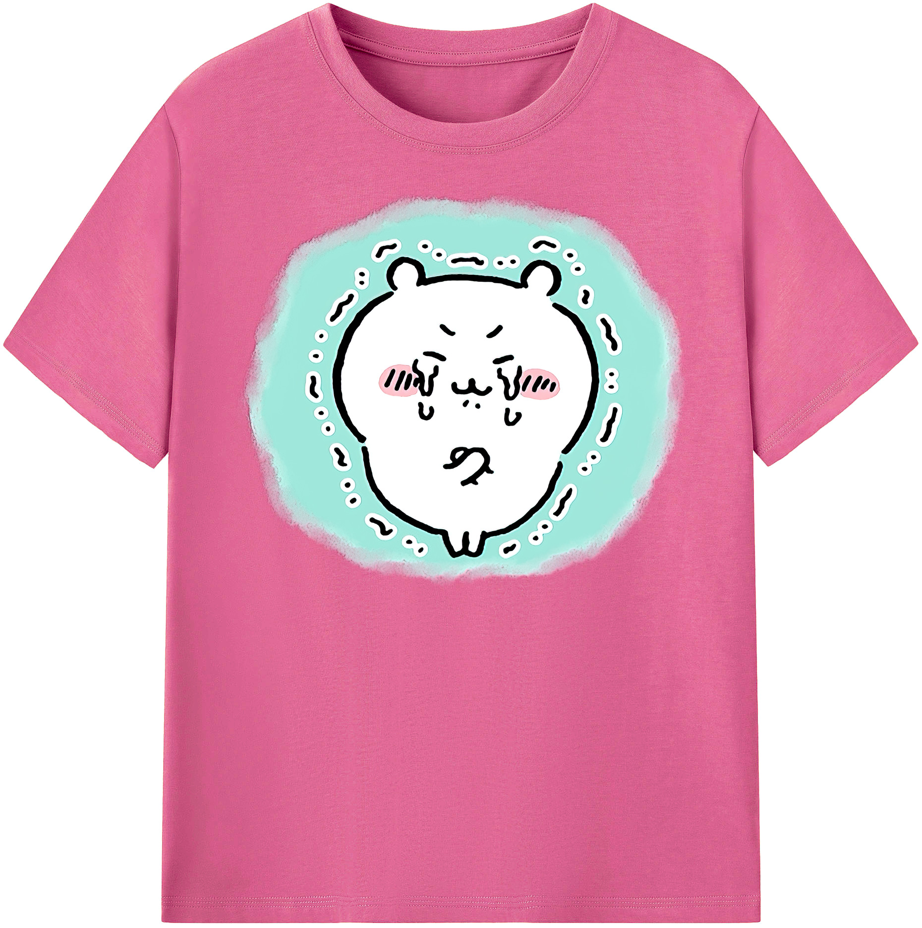 （画像用） ちいかわ ちいかわ Chii-kawa chiikawa レディースカジュアルプリントTシャツ（綿100％）