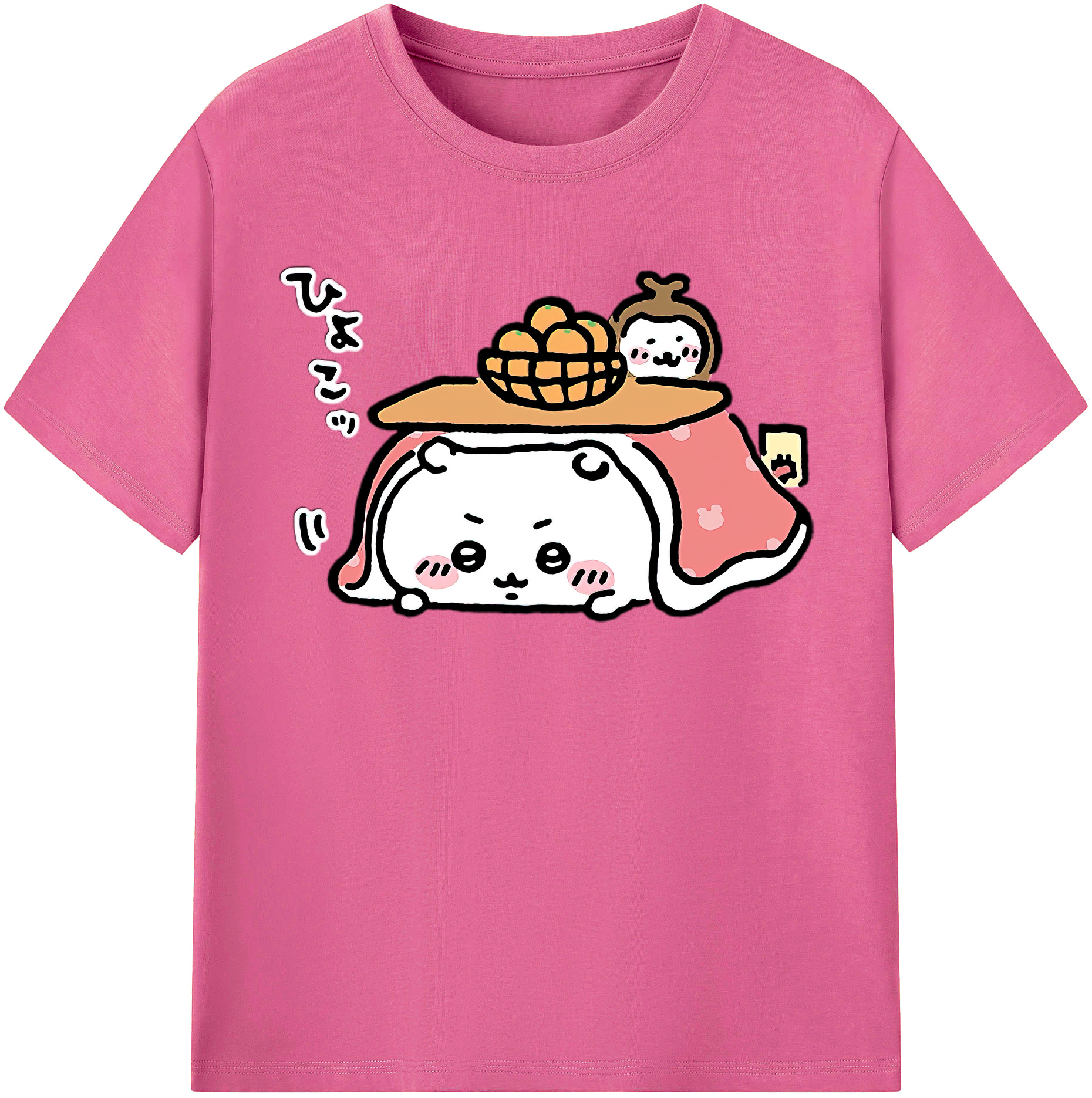 （画像用） ちいかわ ちいかわ Chii-kawa chiikawa レディースカジュアルプリントTシャツ（綿100％）