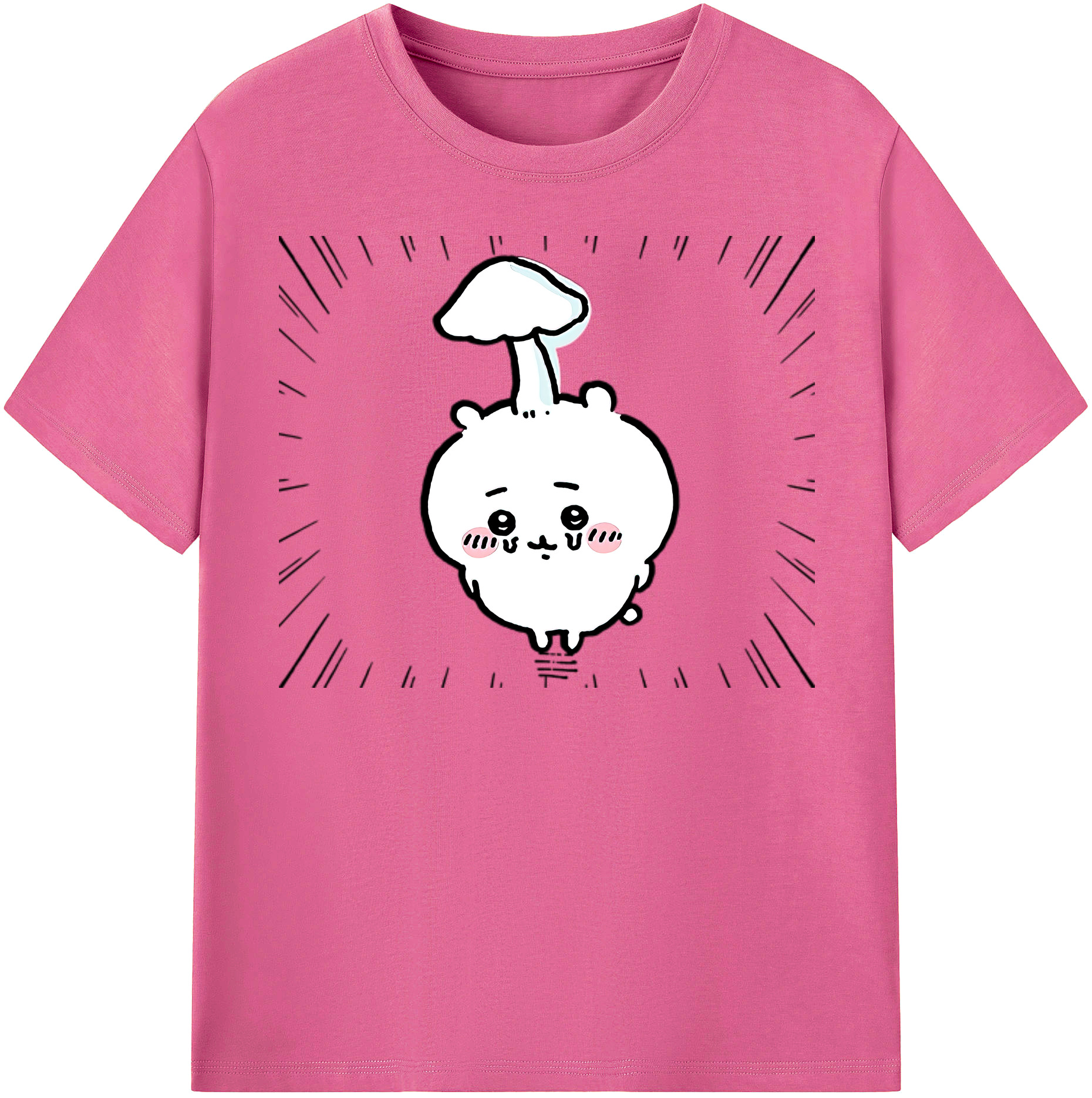 （画像用） ちいかわ ちいかわ Chii-kawa chiikawa レディースカジュアルプリントTシャツ（綿100％）