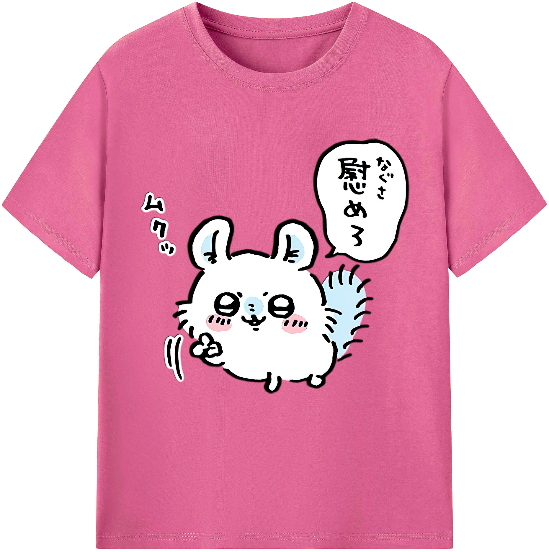 （画像用） ちいかわ モモンガ Chii-kawa Momonga レディースカジュアルプリントTシャツ（綿100％）
