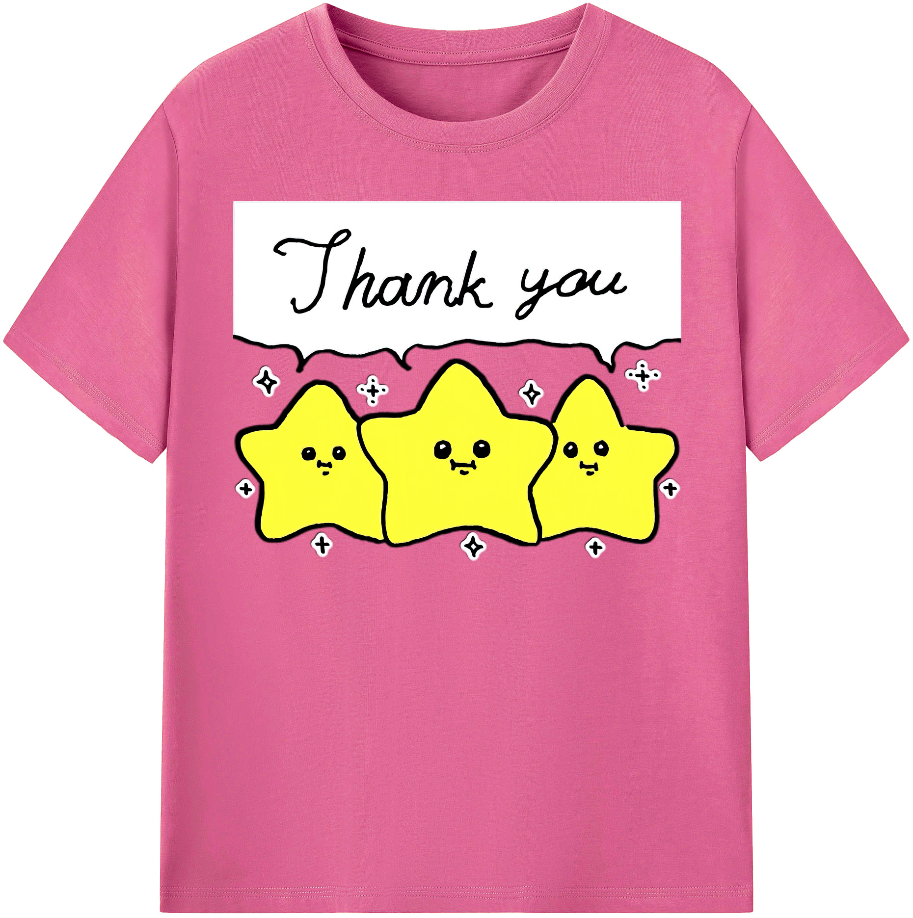 （画像用） ちいかわ 流れ星 Chii-kawa Shooting star レディースカジュアルプリントTシャツ（綿100％）
