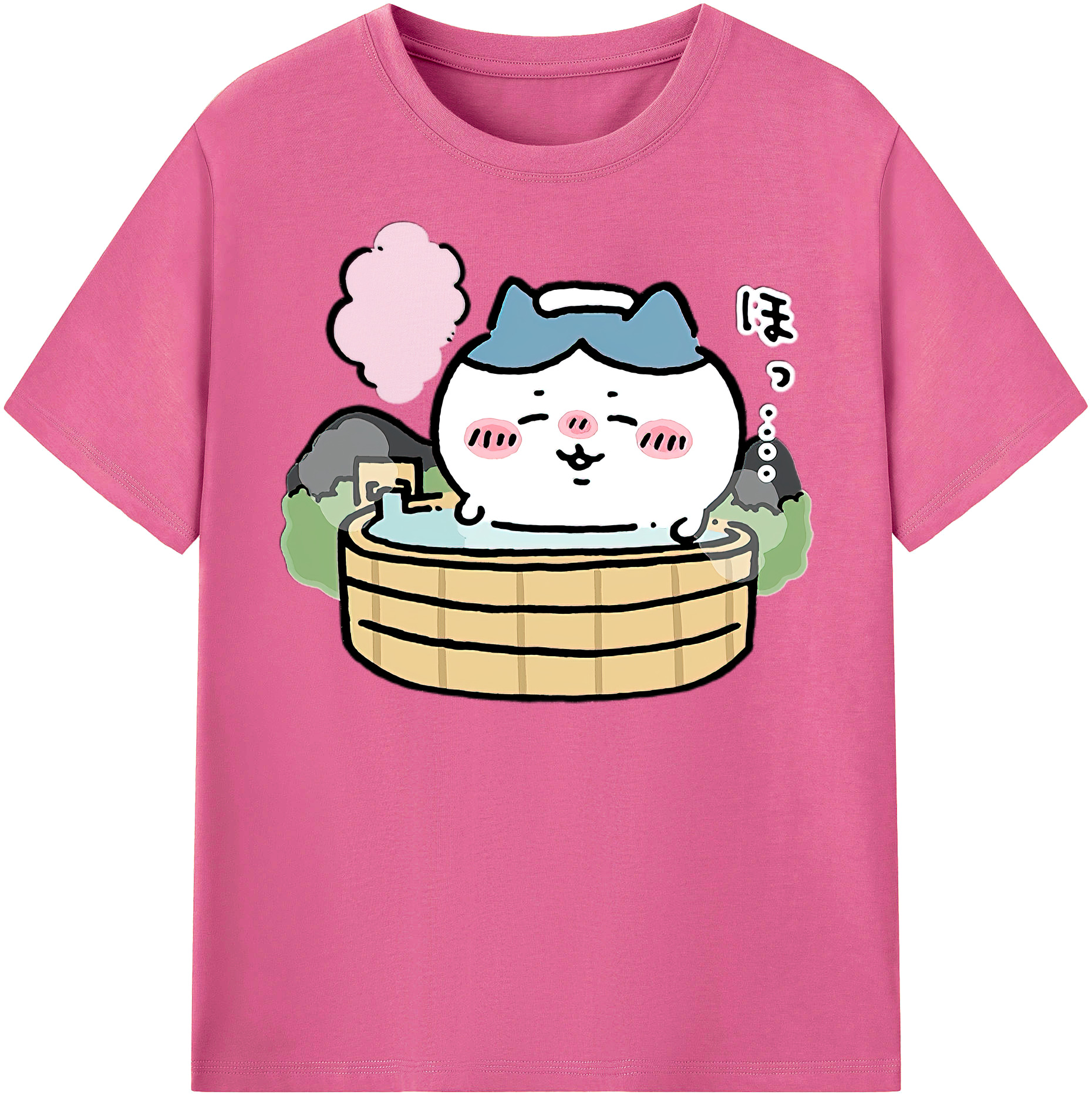 （画像用） ちいかわ ハチワレ Chii-kawa hachiware レディースカジュアルプリントTシャツ（綿100％）