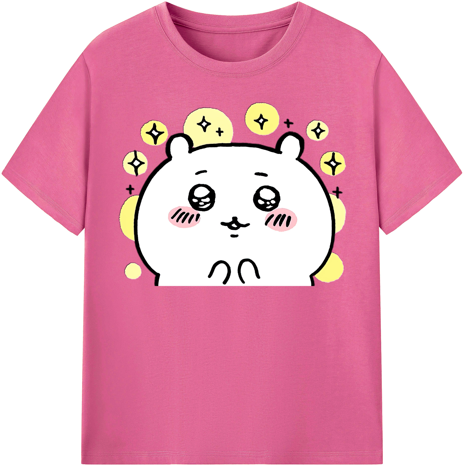 （画像用） ちいかわ ちいかわ Chii-kawa chiikawa レディースカジュアルプリントTシャツ（綿100％）