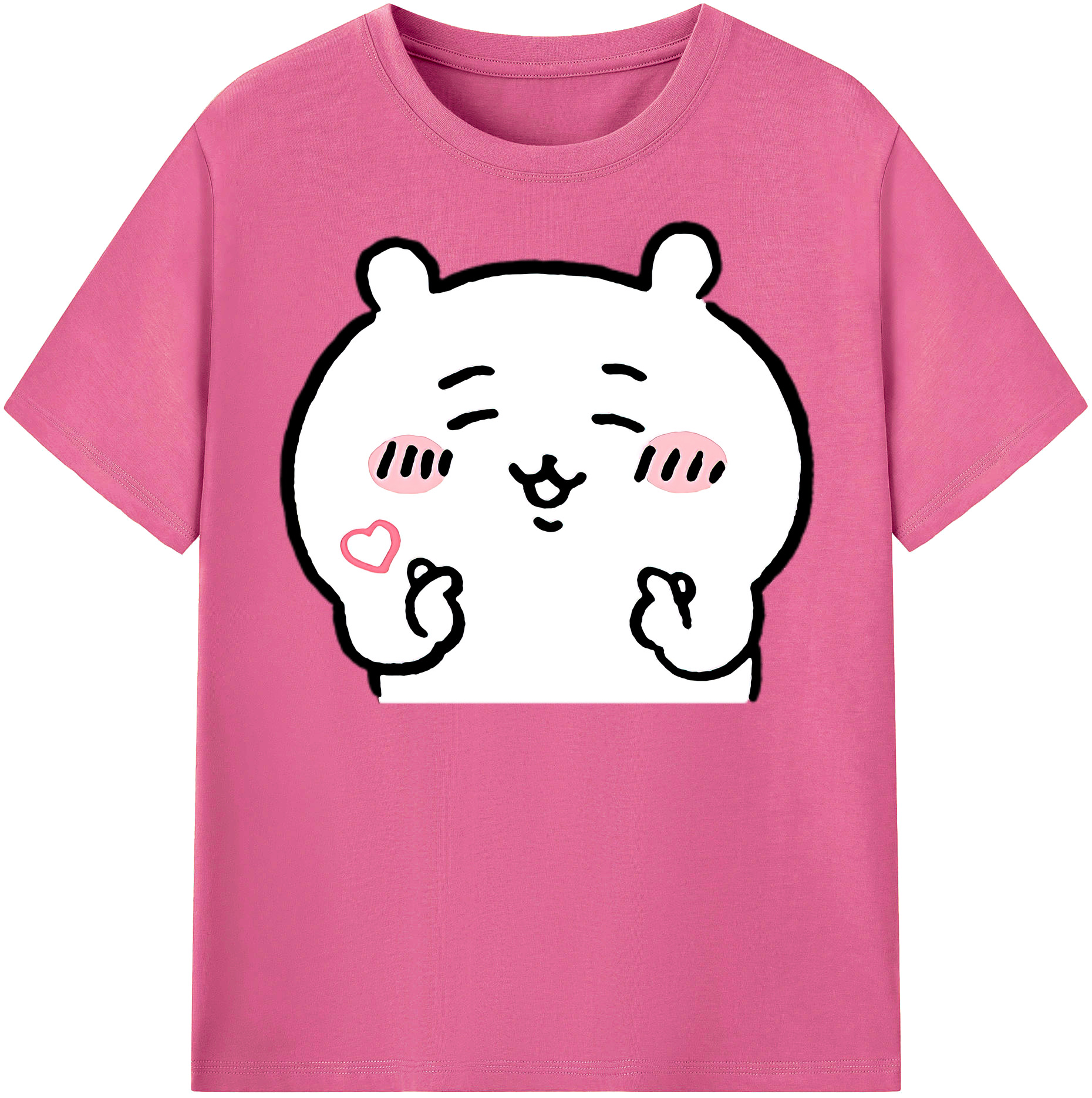 （画像用） ちいかわ ちいかわ Chii-kawa chiikawa レディースカジュアルプリントTシャツ（綿100％）