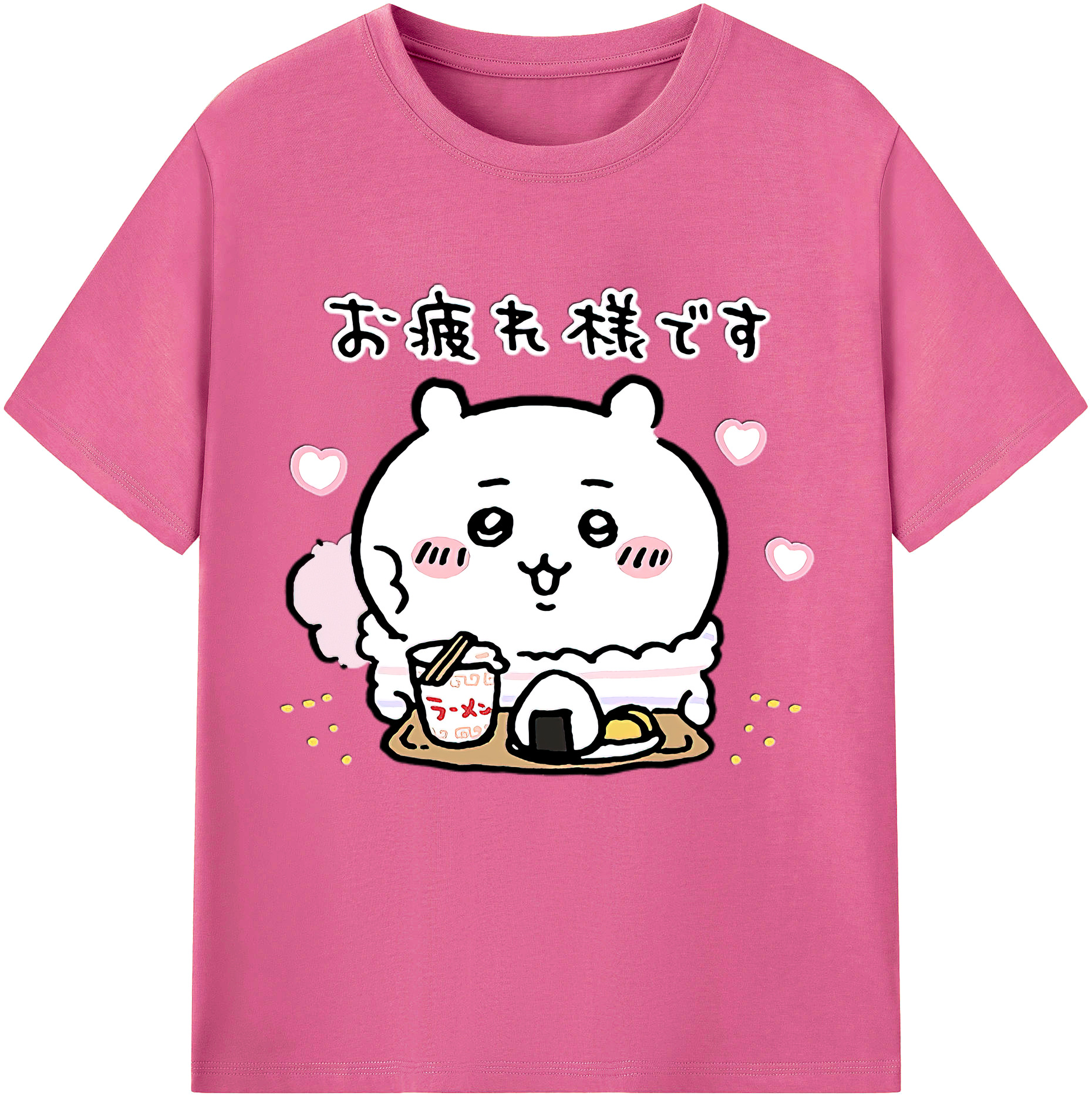 （画像用） ちいかわ ちいかわ Chii-kawa chiikawa レディースカジュアルプリントTシャツ（綿100％）