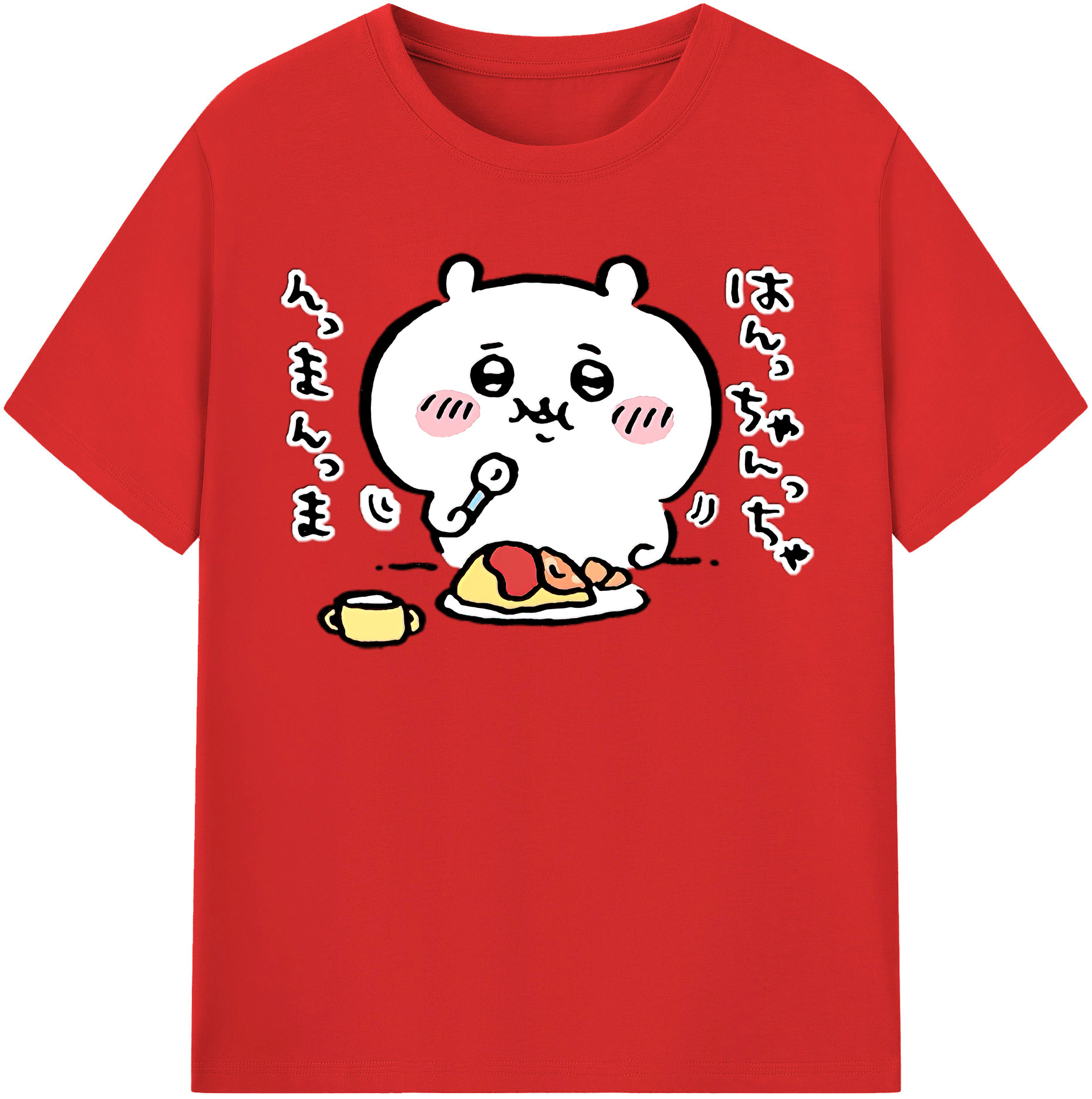 （画像用） ちいかわ ちいかわ Chii-kawa chiikawa レディースカジュアルプリントTシャツ（綿100％）