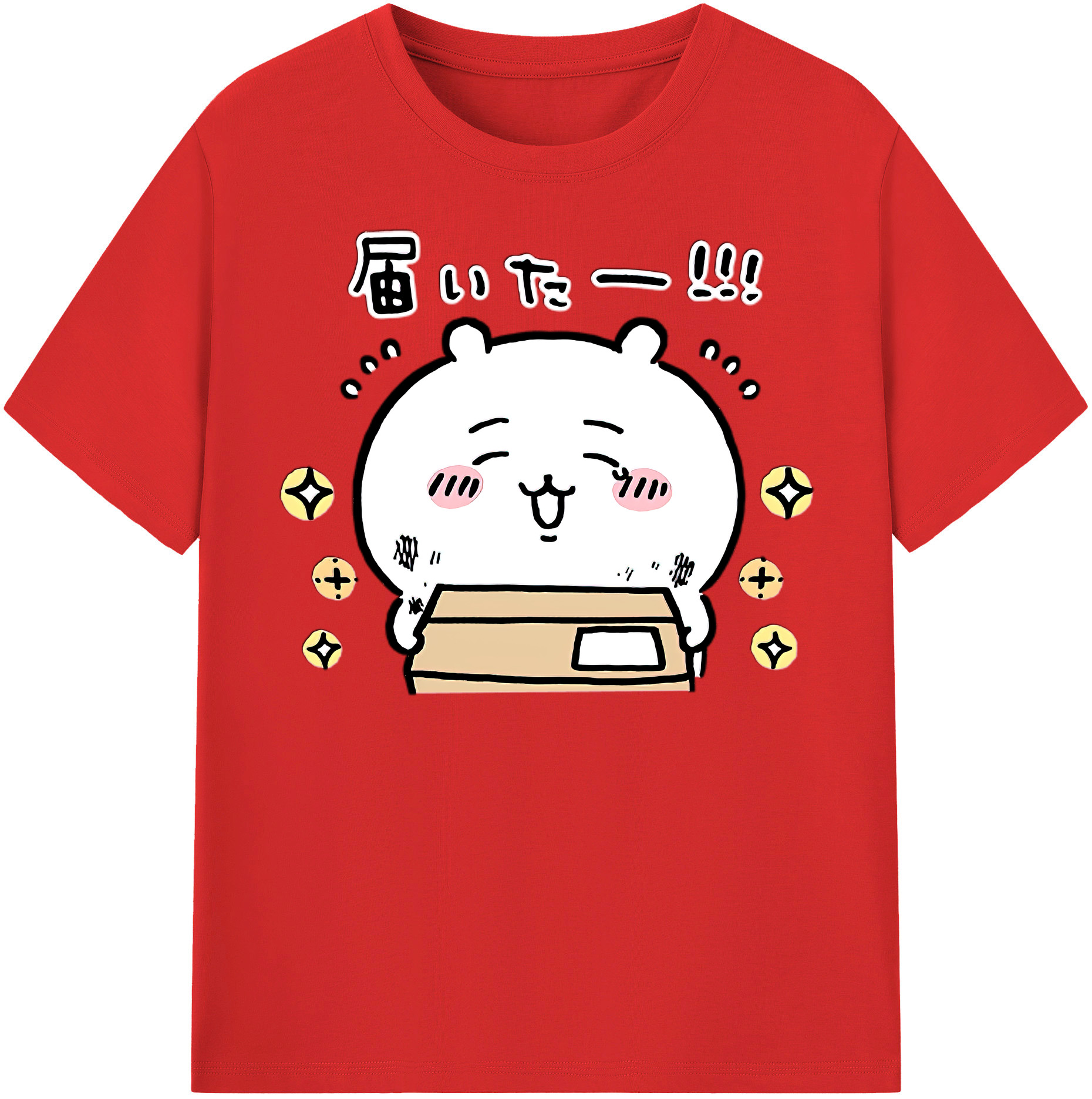 （画像用） ちいかわ ちいかわ Chii-kawa chiikawa レディースカジュアルプリントTシャツ（綿100％）