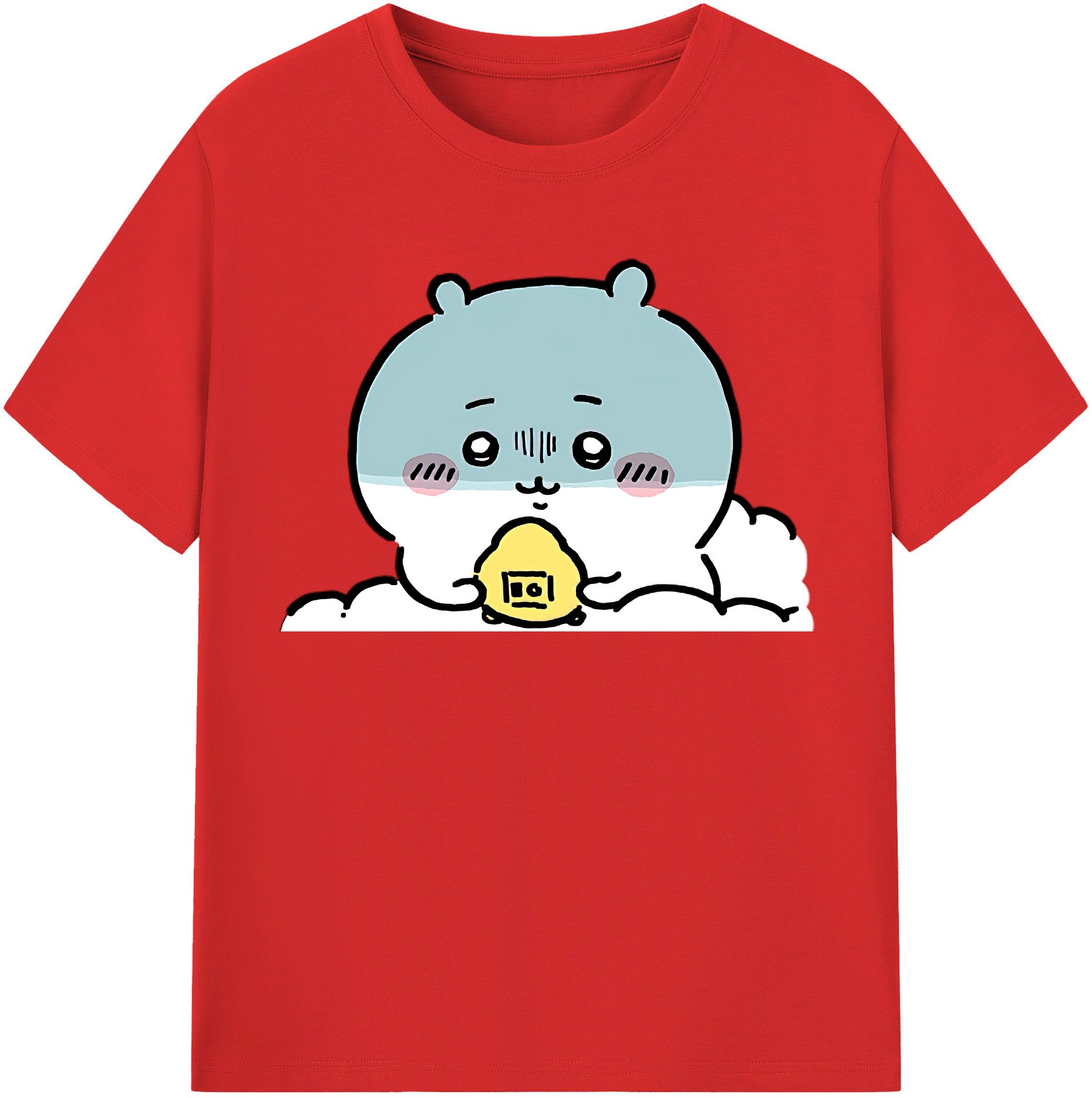 （画像用） ちいかわ ちいかわ Chii-kawa chiikawa レディースカジュアルプリントTシャツ（綿100％）