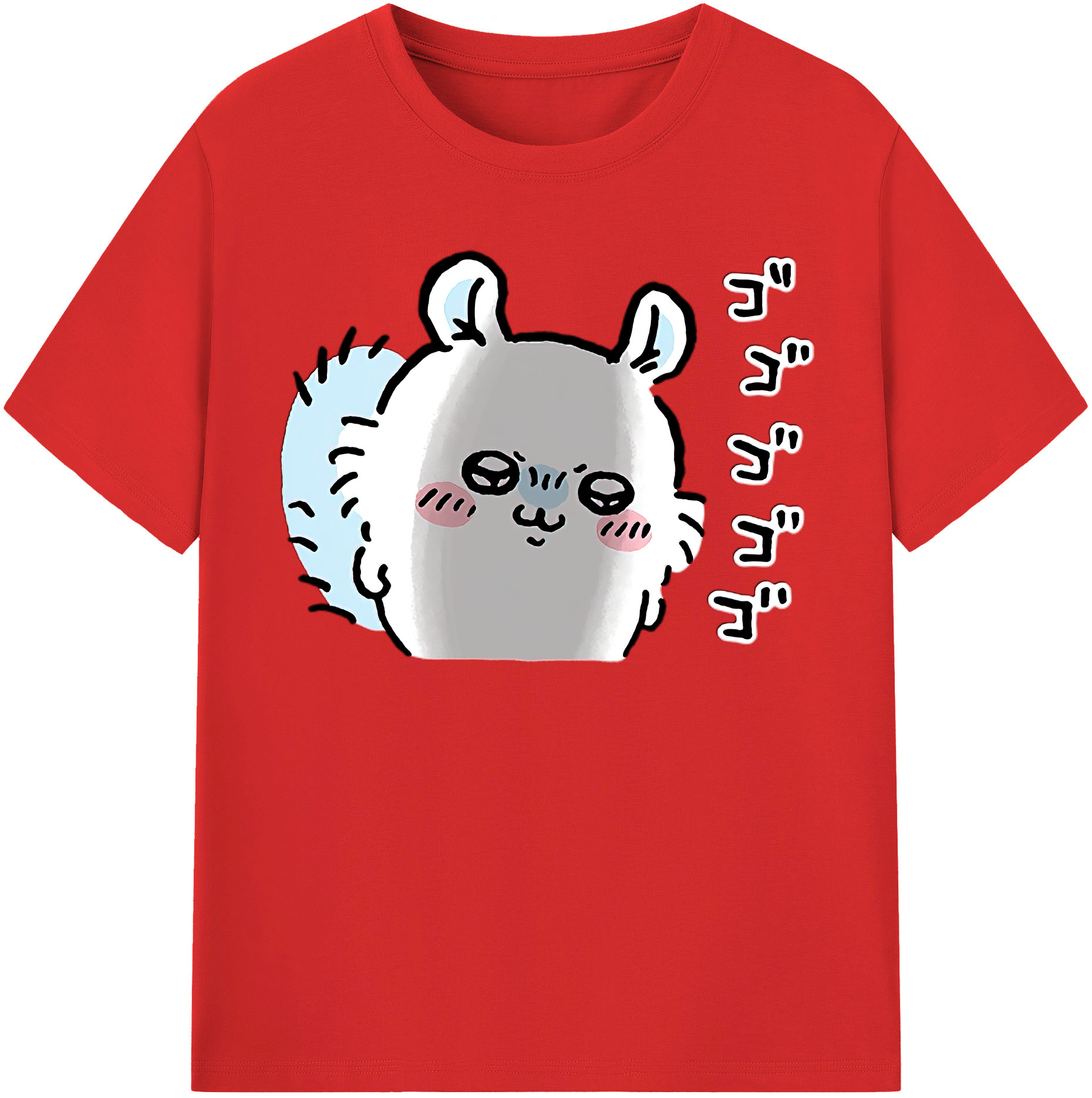 （画像用） ちいかわ モモンガ Chii-kawa Momonga レディースカジュアルプリントTシャツ（綿100％）