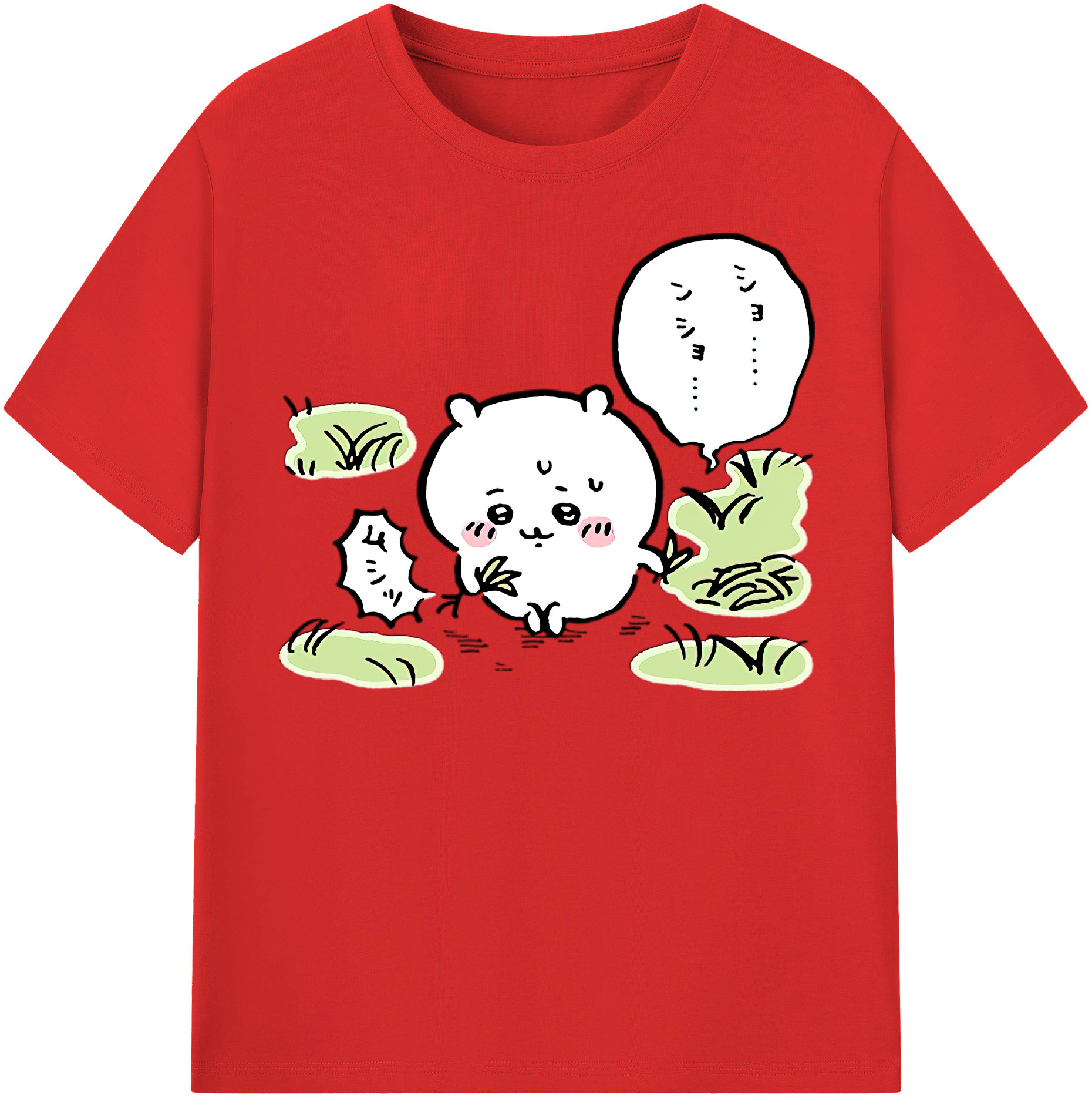 （画像用） ちいかわ ちいかわ Chii-kawa chiikawa レディースカジュアルプリントTシャツ（綿100％）