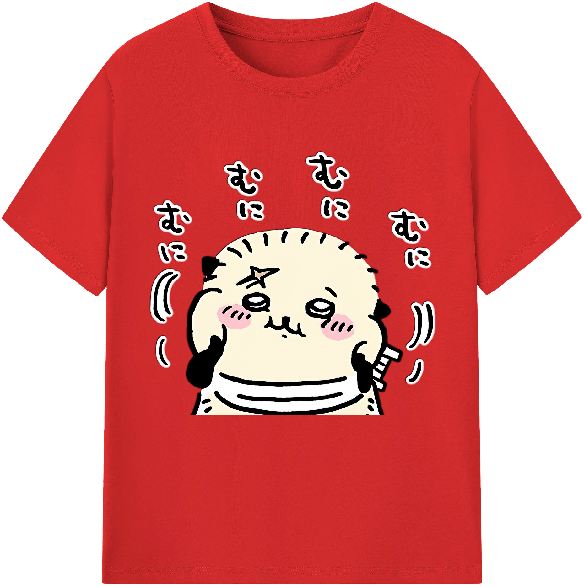 （画像用） ちいかわ ラッコ Chii-kawa Sea otter レディースカジュアルプリントTシャツ（綿100％）