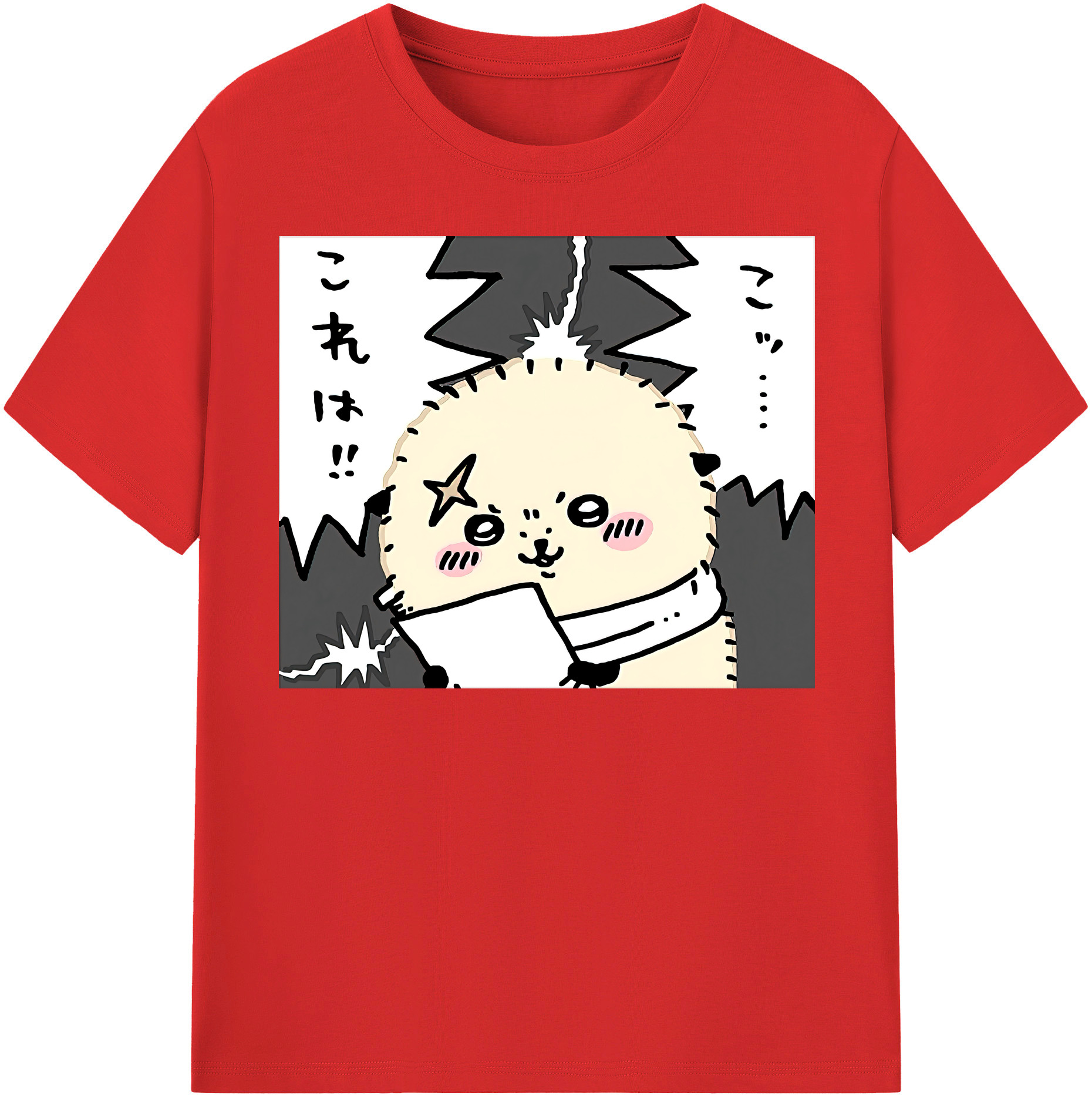 （画像用） ちいかわ ラッコ Chii-kawa Sea otter レディースカジュアルプリントTシャツ（綿100％）