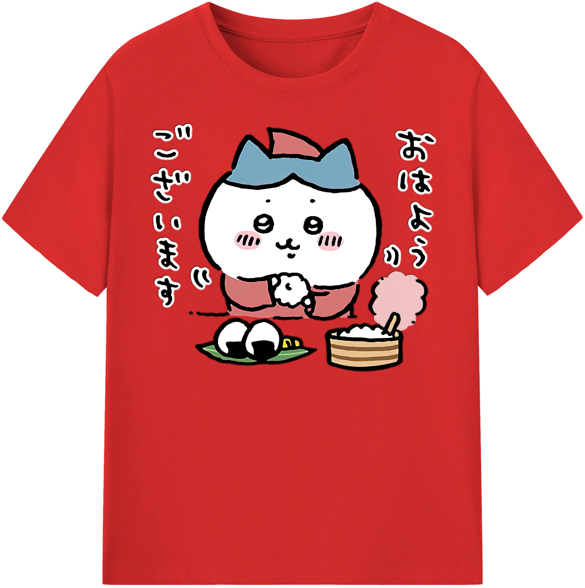 （画像用） ちいかわ ハチワレ Chii-kawa hachiware レディースカジュアルプリントTシャツ（綿100％）