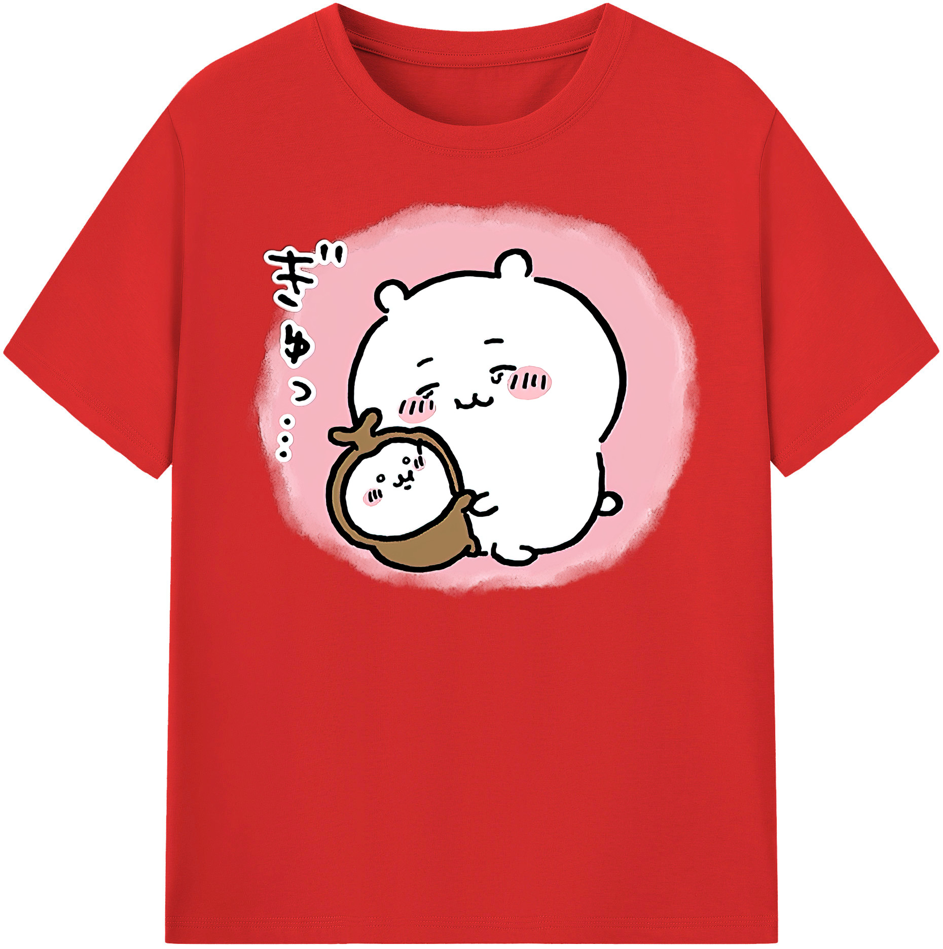 （画像用） ちいかわ ちいかわ Chii-kawa chiikawa レディースカジュアルプリントTシャツ（綿100％）
