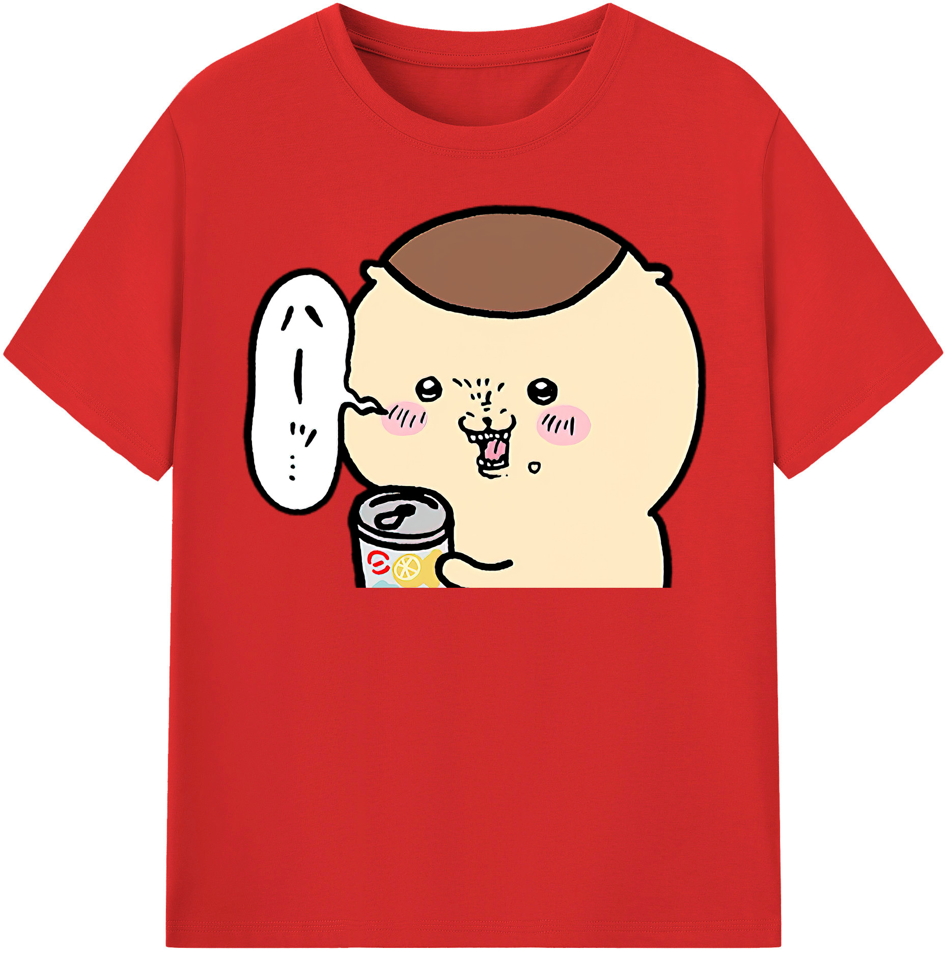 （画像用） ちいかわ くりまんじゅう Chii-kawa kuri manjū レディースカジュアルプリントTシャツ（綿100％）