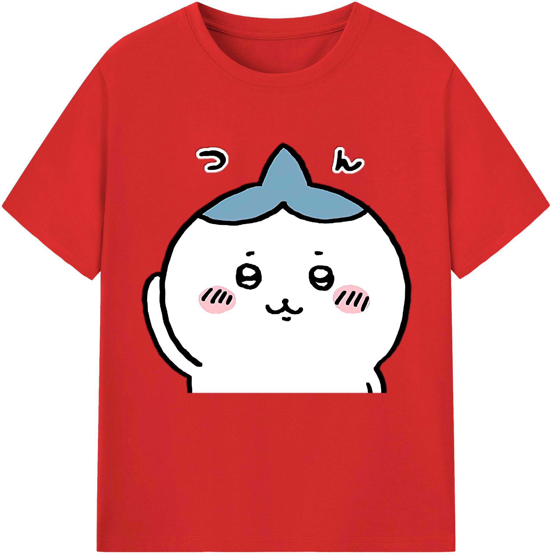 （画像用） ちいかわ ハチワレ Chii-kawa hachiware レディースカジュアルプリントTシャツ（綿100％）