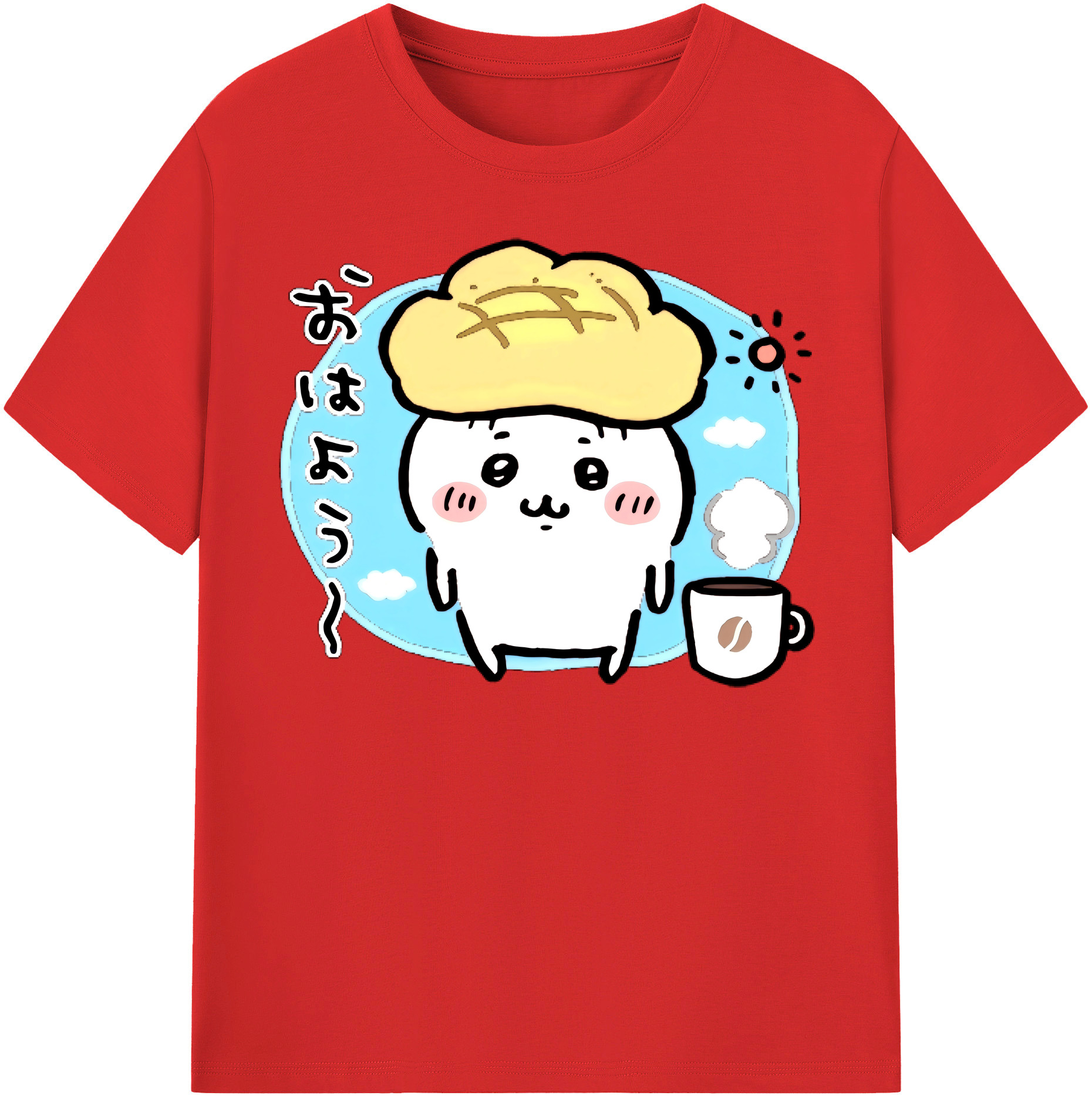 （画像用） ちいかわ ちいかわ Chii-kawa chiikawa レディースカジュアルプリントTシャツ（綿100％）