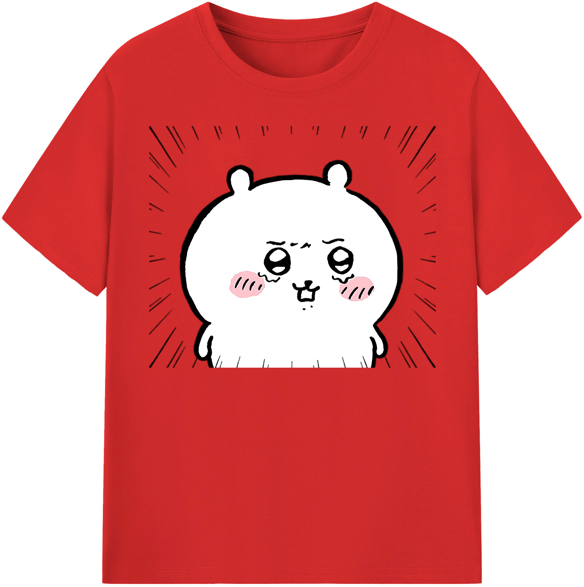 （画像用） ちいかわ ちいかわ Chii-kawa chiikawa レディースカジュアルプリントTシャツ（綿100％）
