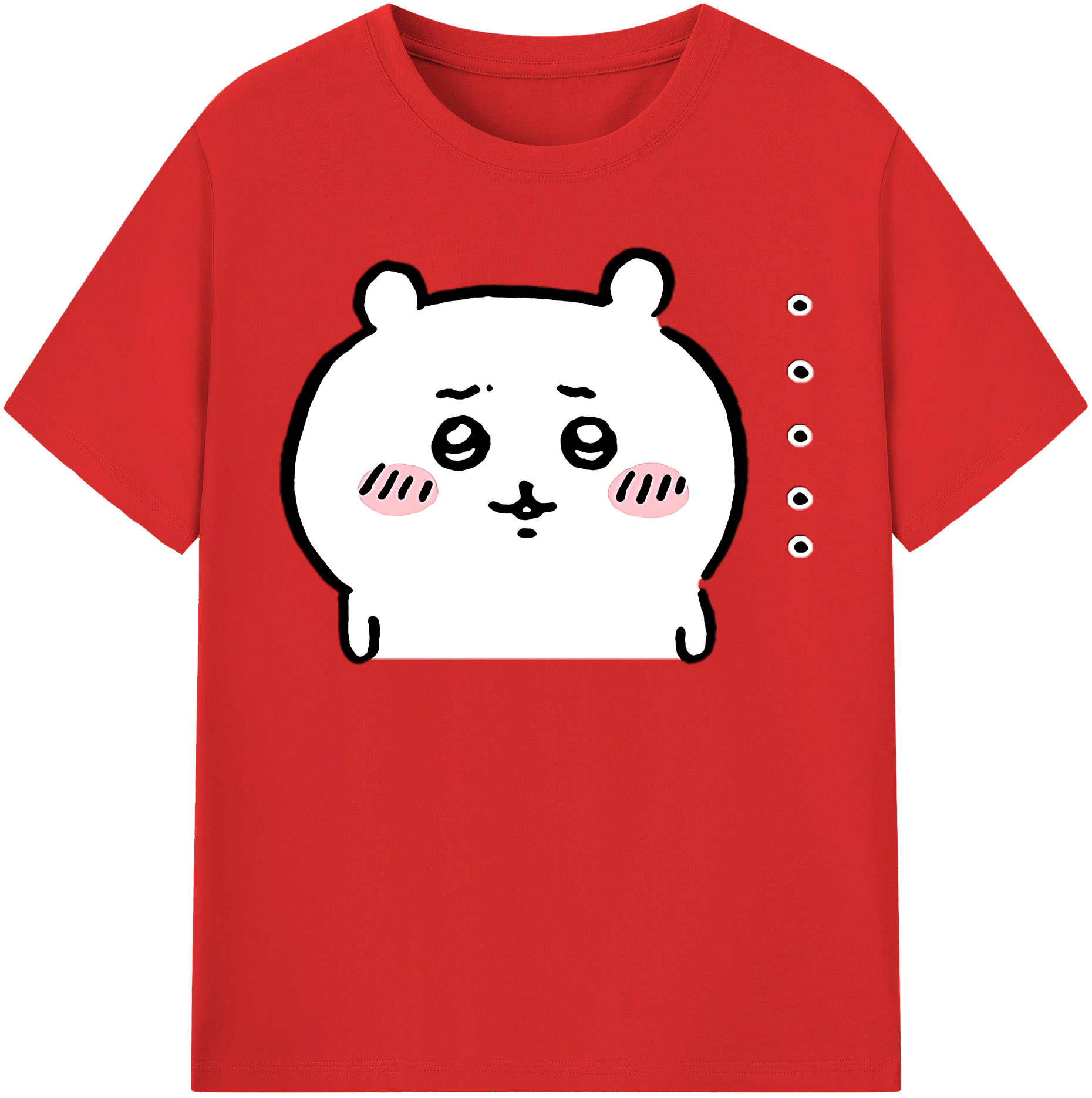 （画像用） ちいかわ ちいかわ Chii-kawa chiikawa レディースカジュアルプリントTシャツ（綿100％）