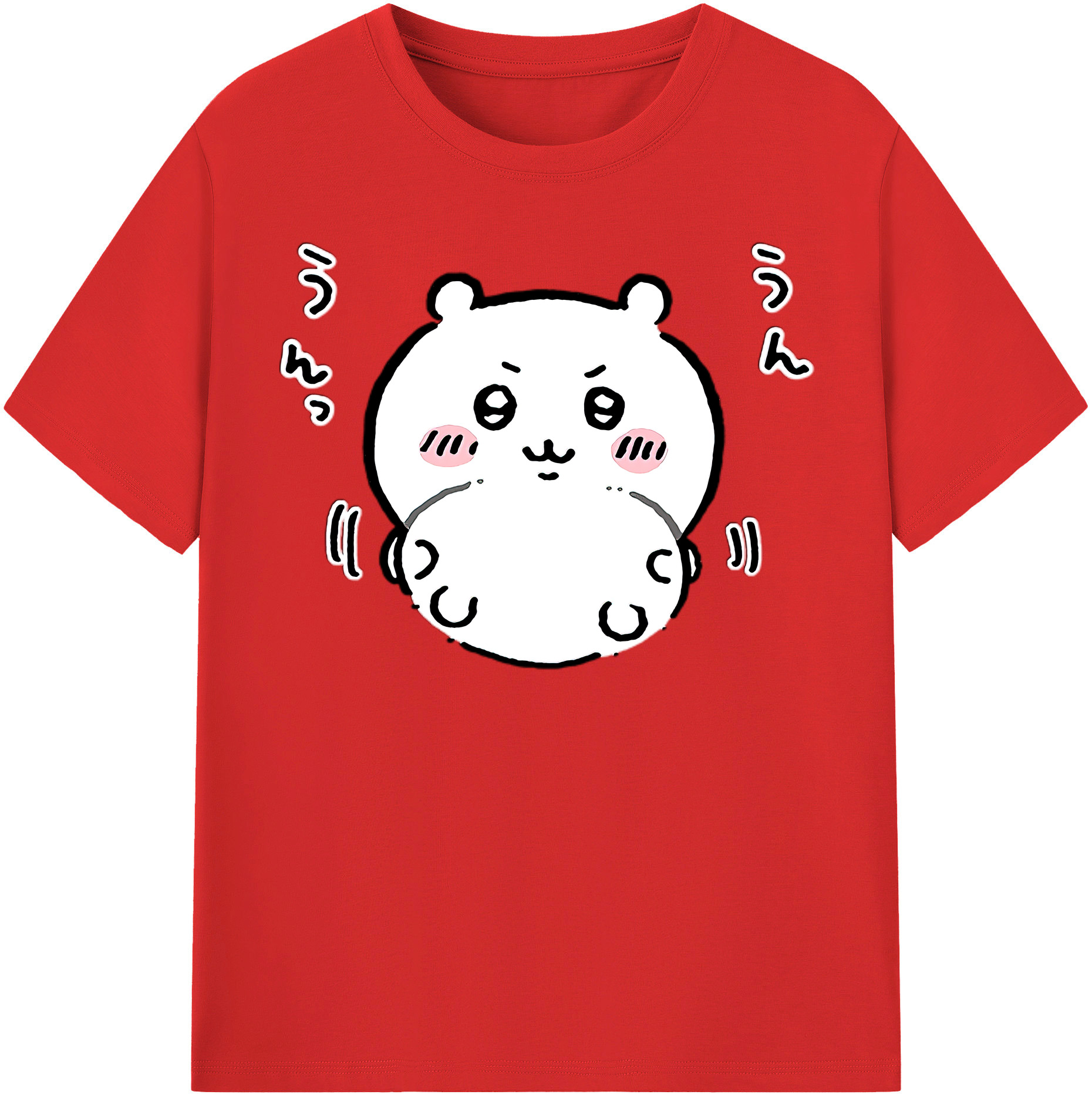 （画像用） ちいかわ ちいかわ Chii-kawa chiikawa レディースカジュアルプリントTシャツ（綿100％）