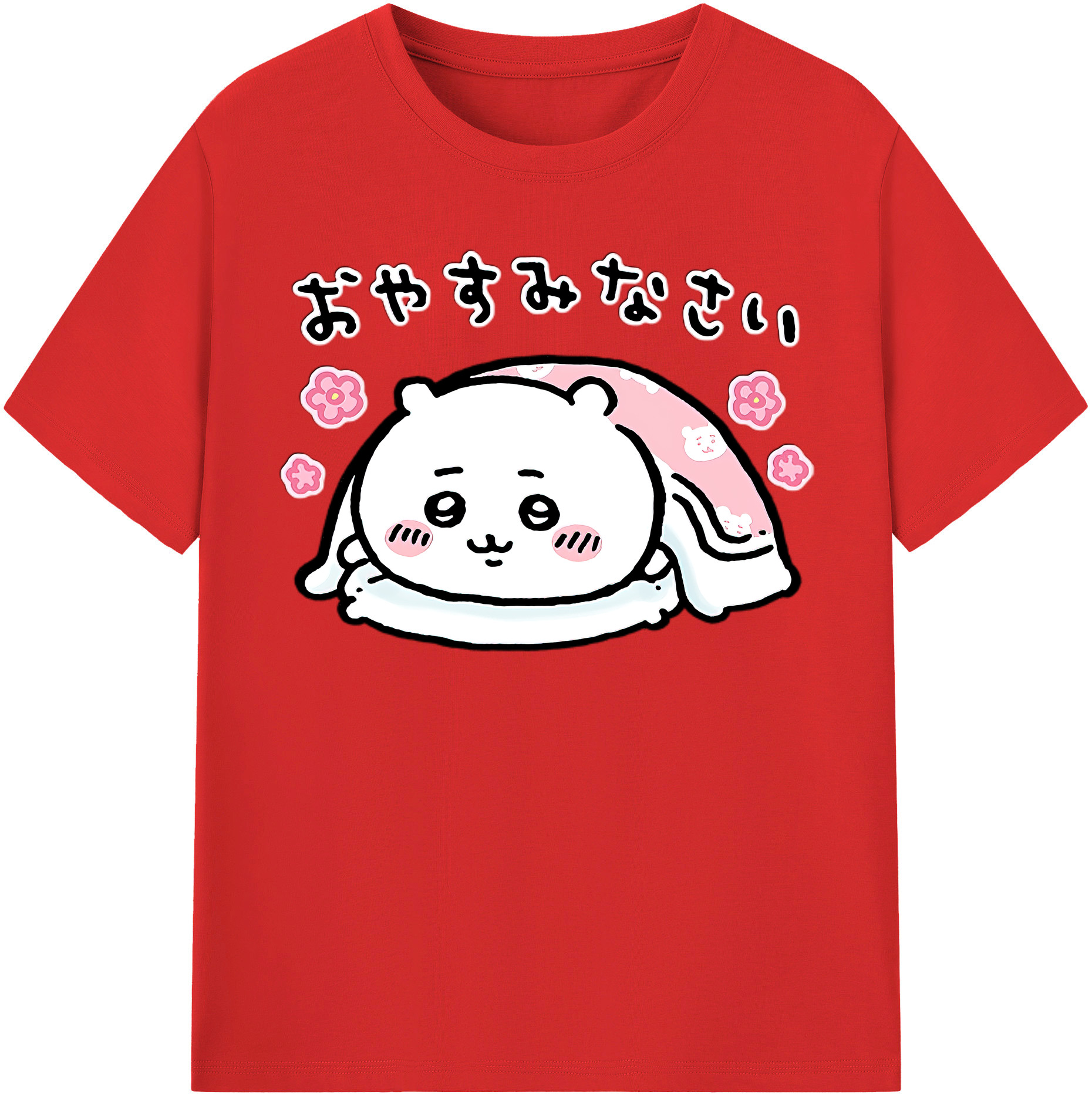 （画像用） ちいかわ ちいかわ Chii-kawa chiikawa レディースカジュアルプリントTシャツ（綿100％）