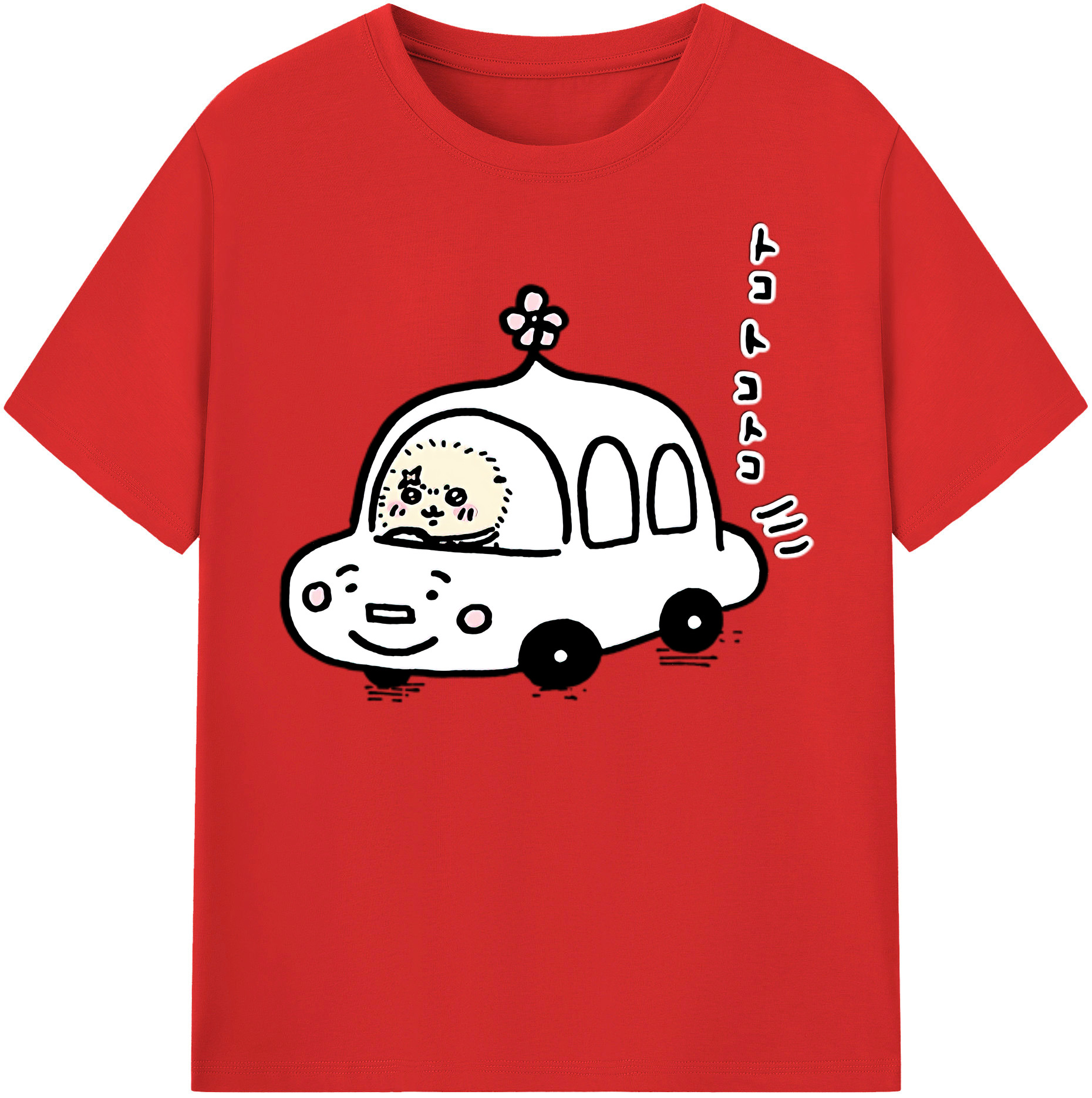 （画像用） ちいかわ ラッコ Chii-kawa Sea otter レディースカジュアルプリントTシャツ（綿100％）