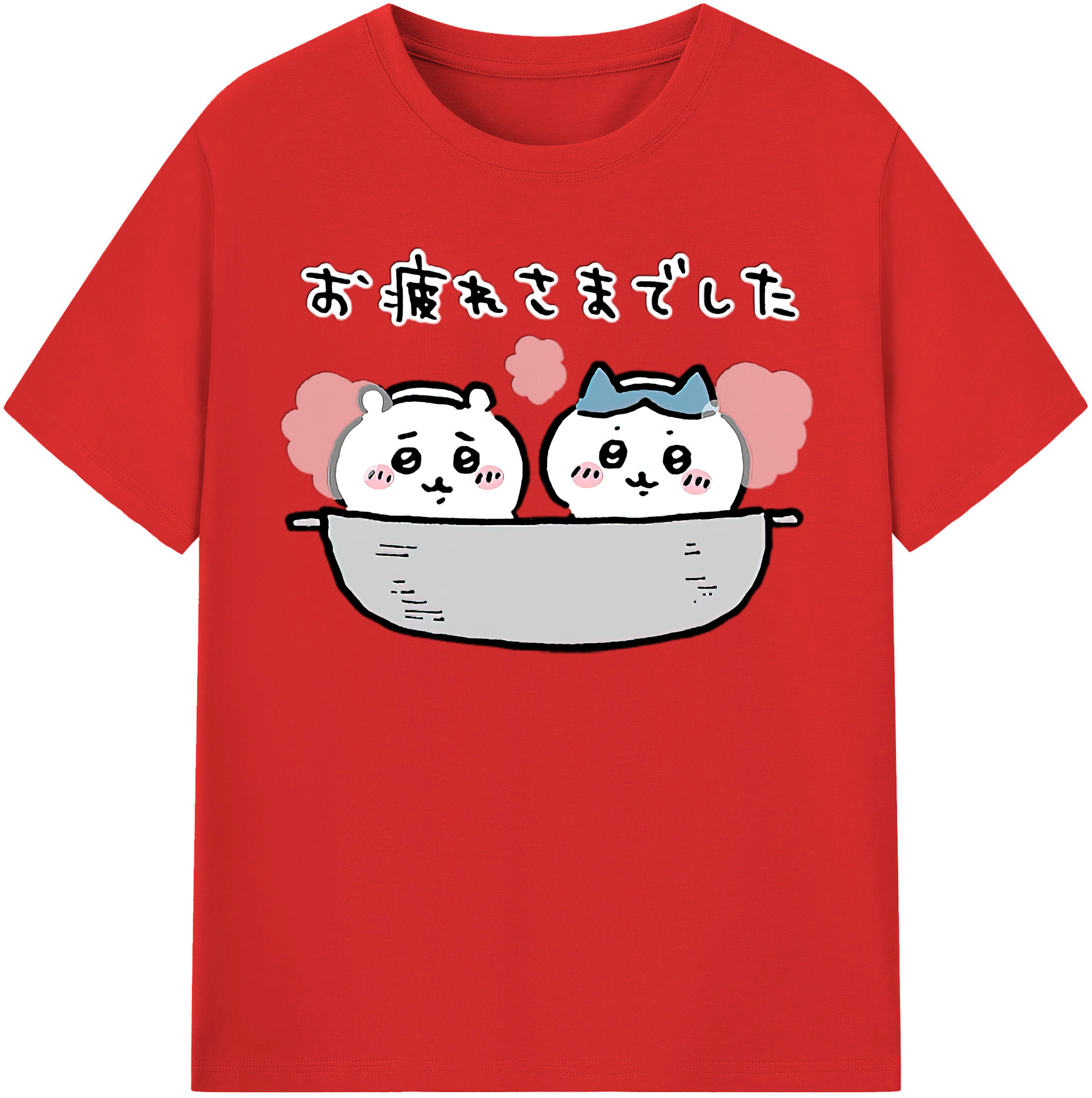 （画像用） ちいかわ ハチワレ Chii-kawa hachiware レディースカジュアルプリントTシャツ（綿100％）